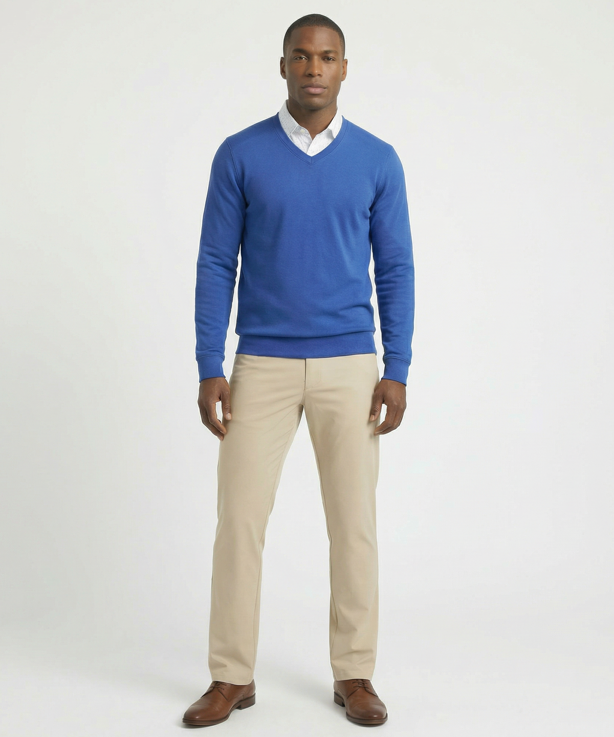 Signature Leaderboard Pima Cotton V-Neck Pullover