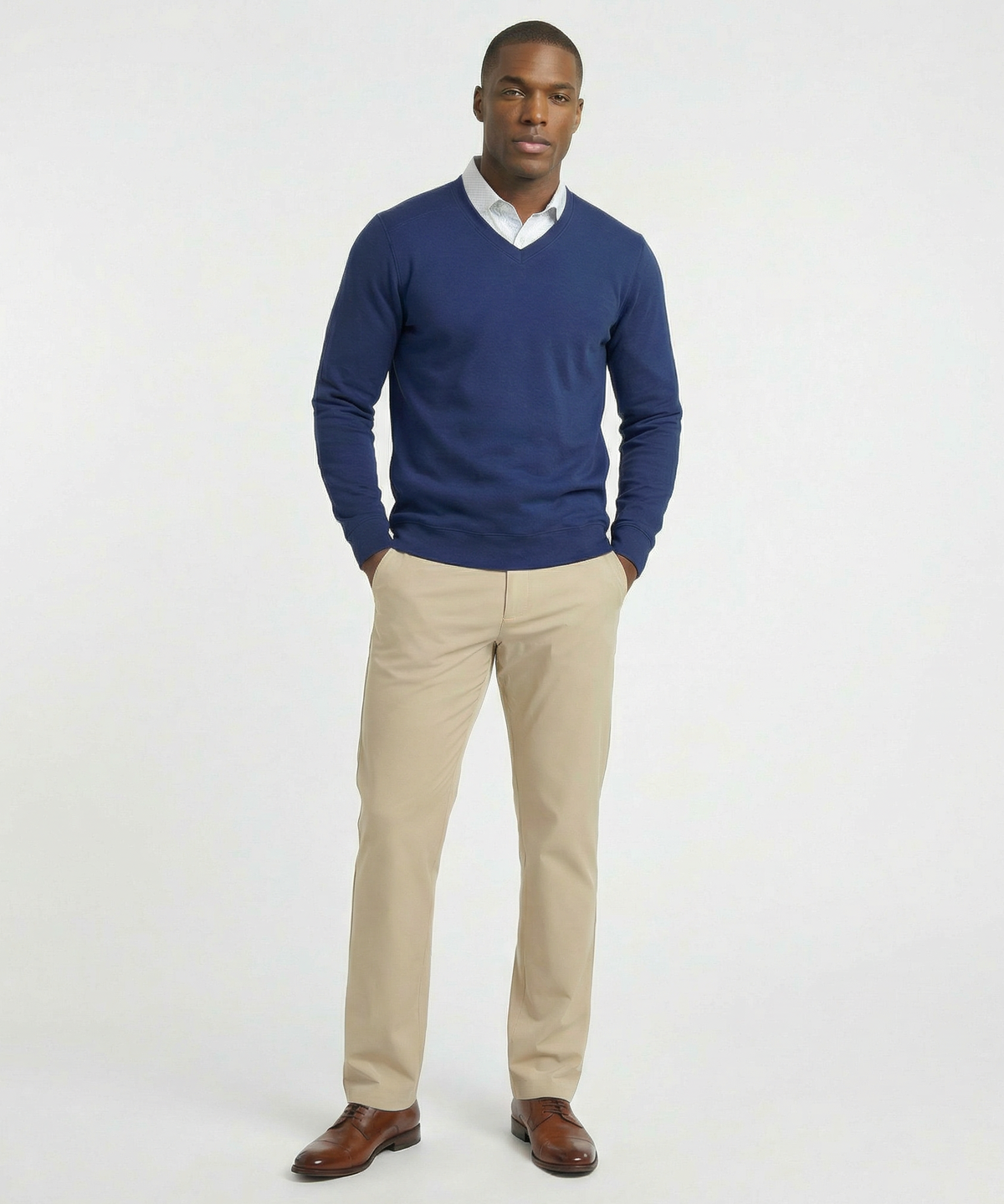 Signature Leaderboard Pima Cotton V-Neck Pullover