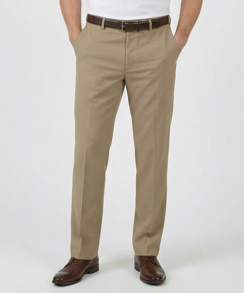 Signature Solid Wool Gabardine Trousers - Bobby Jones