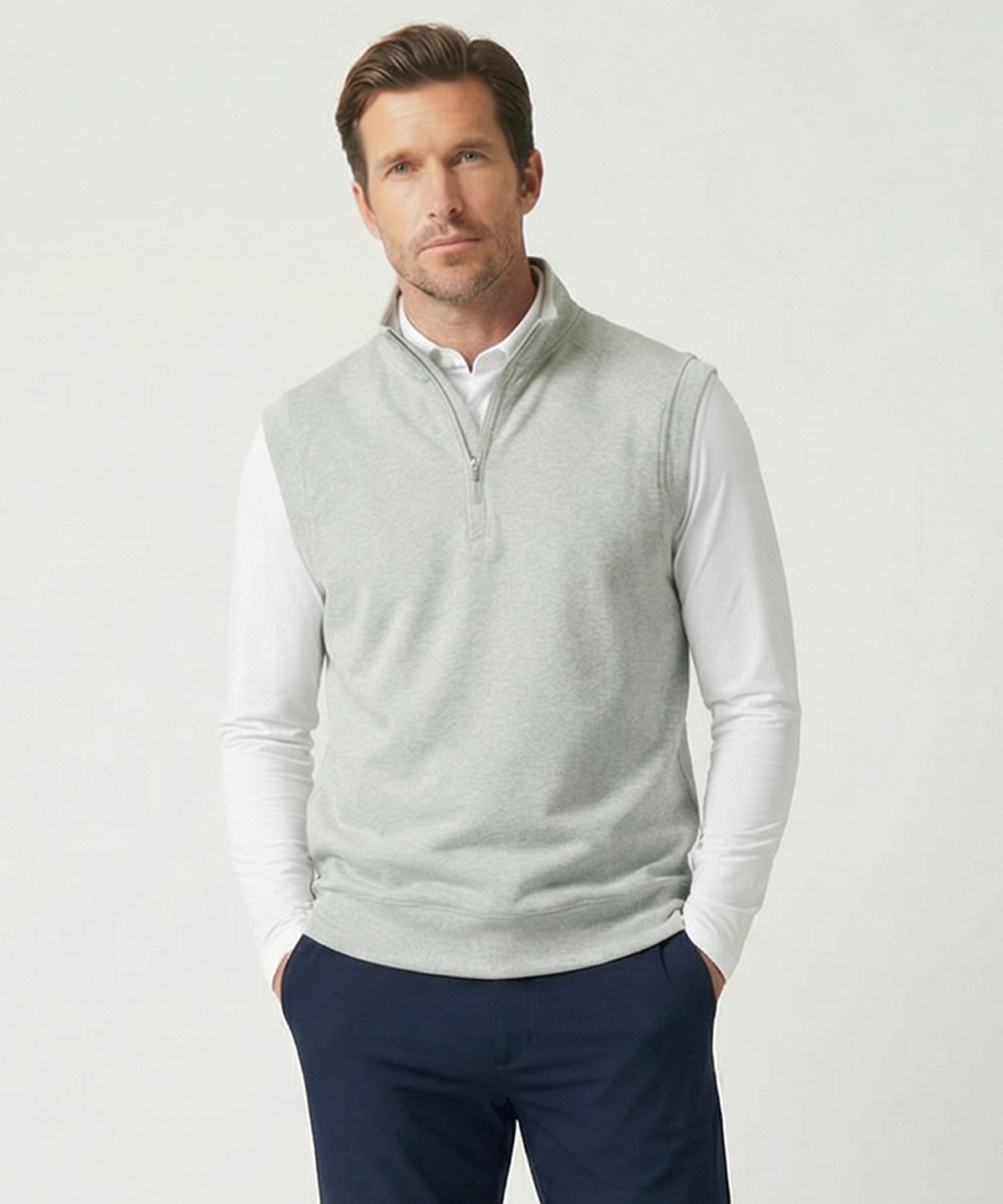 Signature Leaderboard Pima Cotton Quarter-Zip Vest