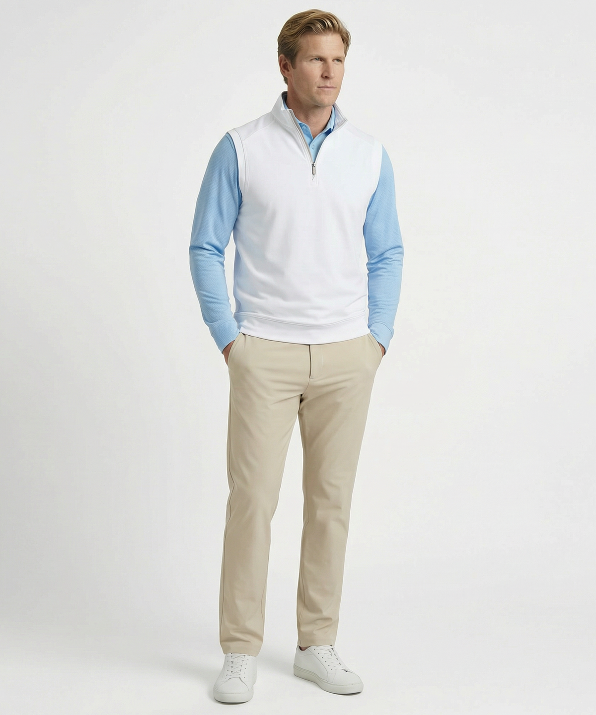 Signature Leaderboard Pima Cotton Quarter-Zip Vest