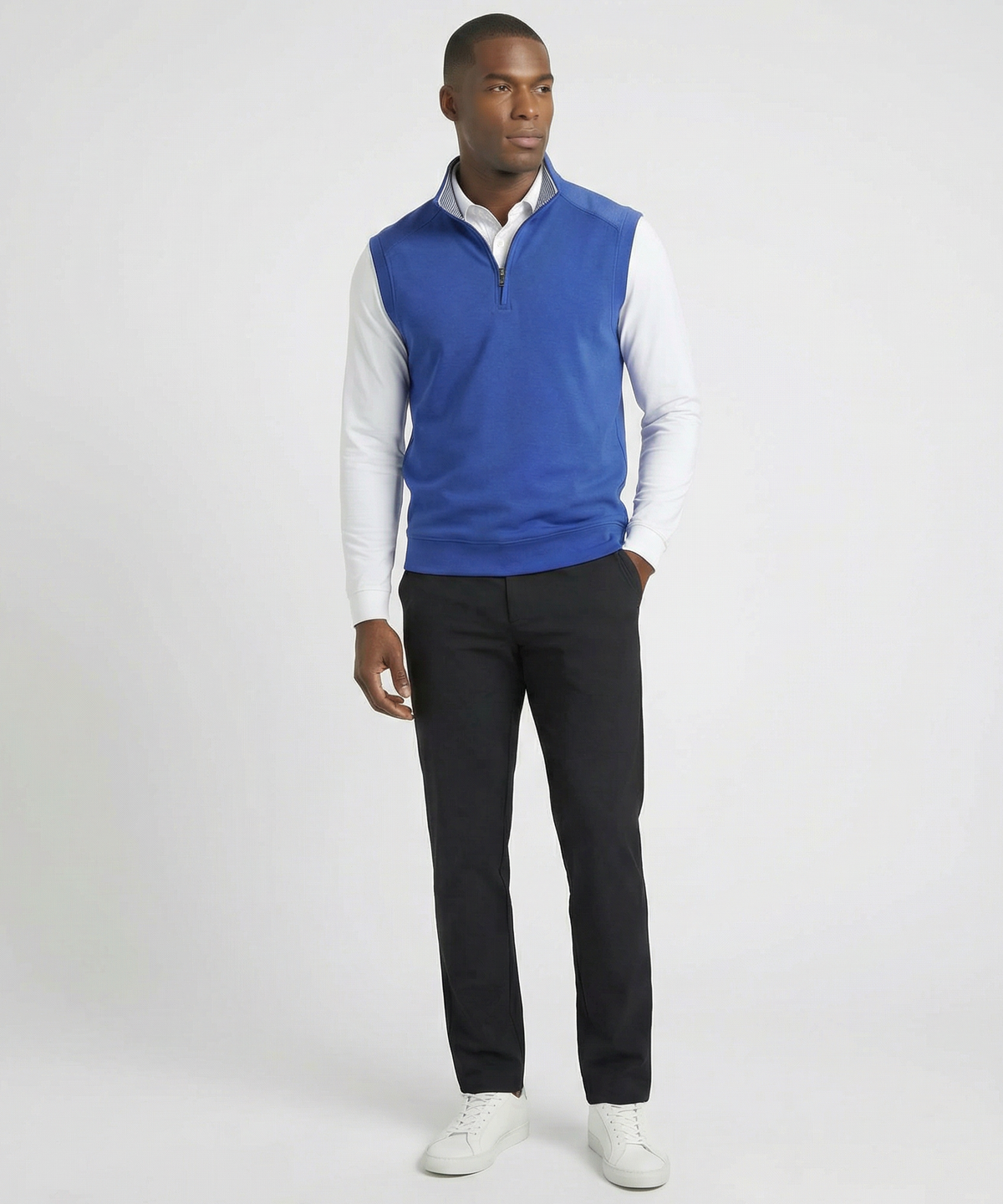 Signature Leaderboard Pima Cotton Quarter-Zip Vest