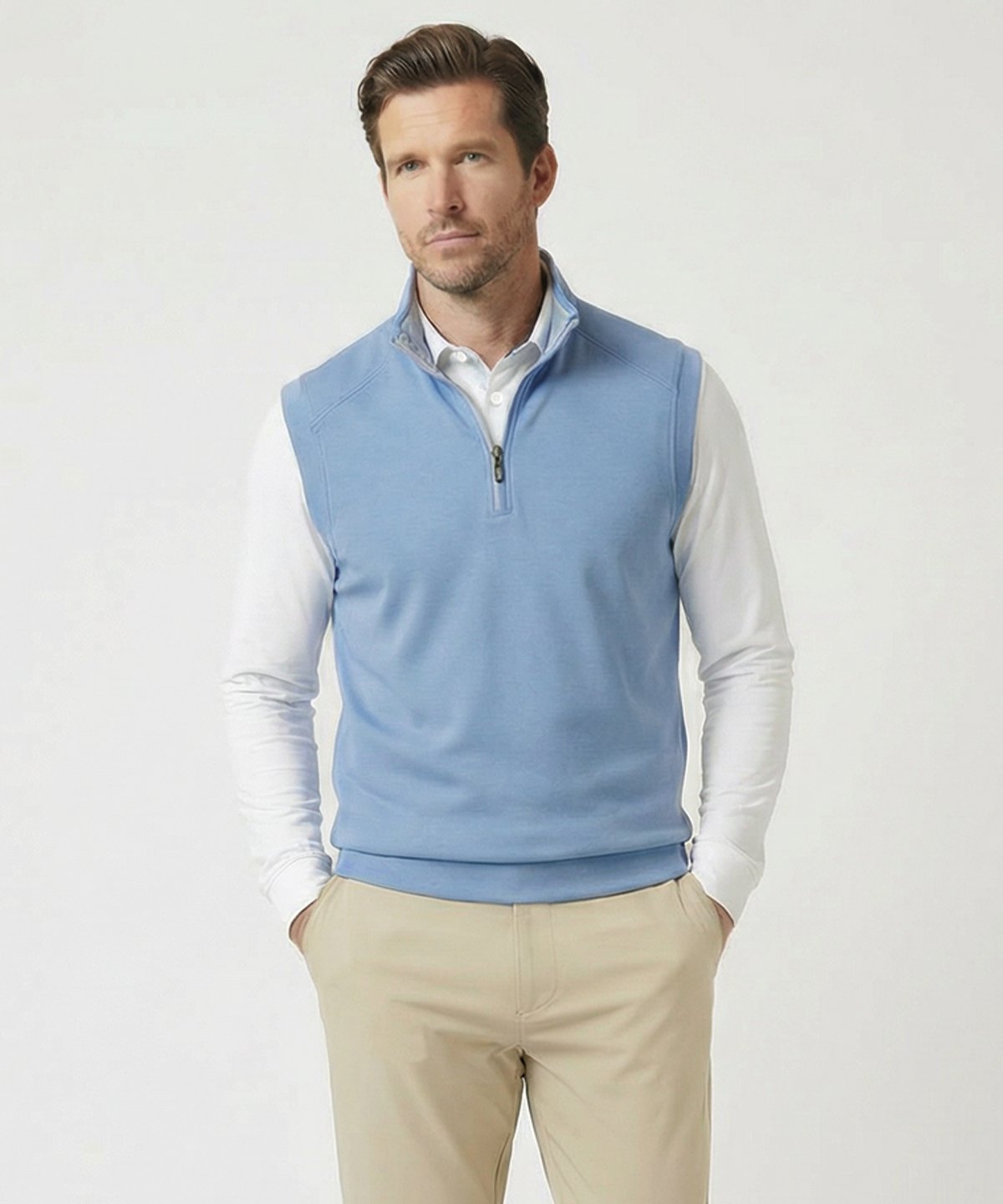 Signature Leaderboard Pima Cotton Quarter-Zip Vest