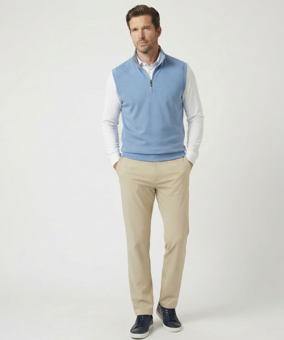 Signature Leaderboard Pima Cotton Quarter-Zip Vest