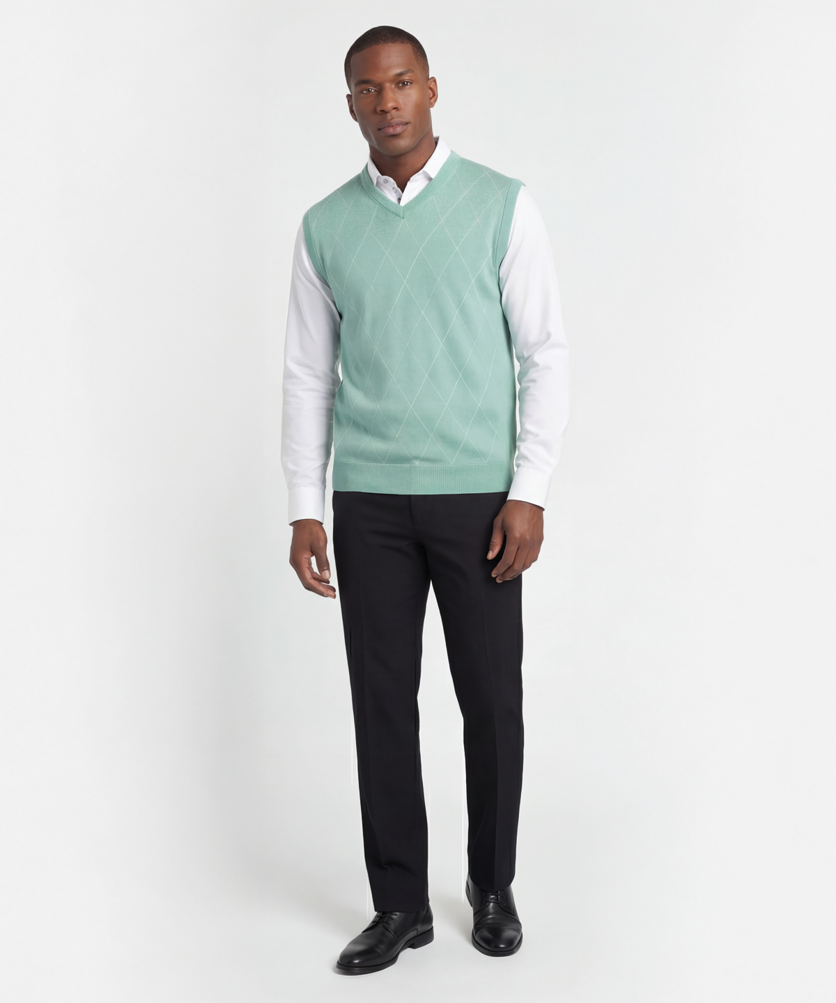Signature Merino Argyle V-Neck Vest - Bobby Jones Signature Merino Argyle V-Neck Vest - Bobby Jones