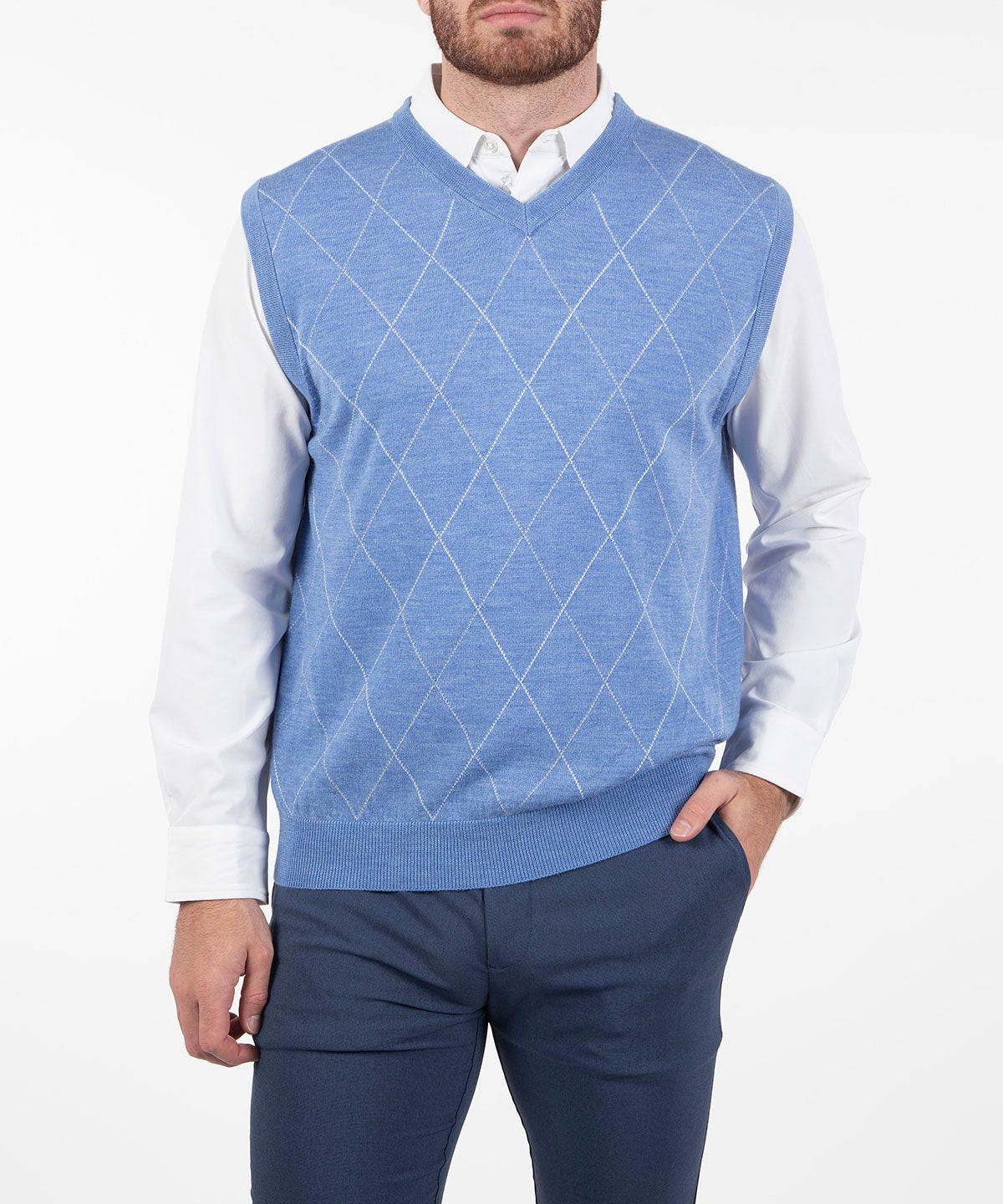 Men's Merino Wool Vest 100% Pure Merino Wool V Neck Sweater Vest