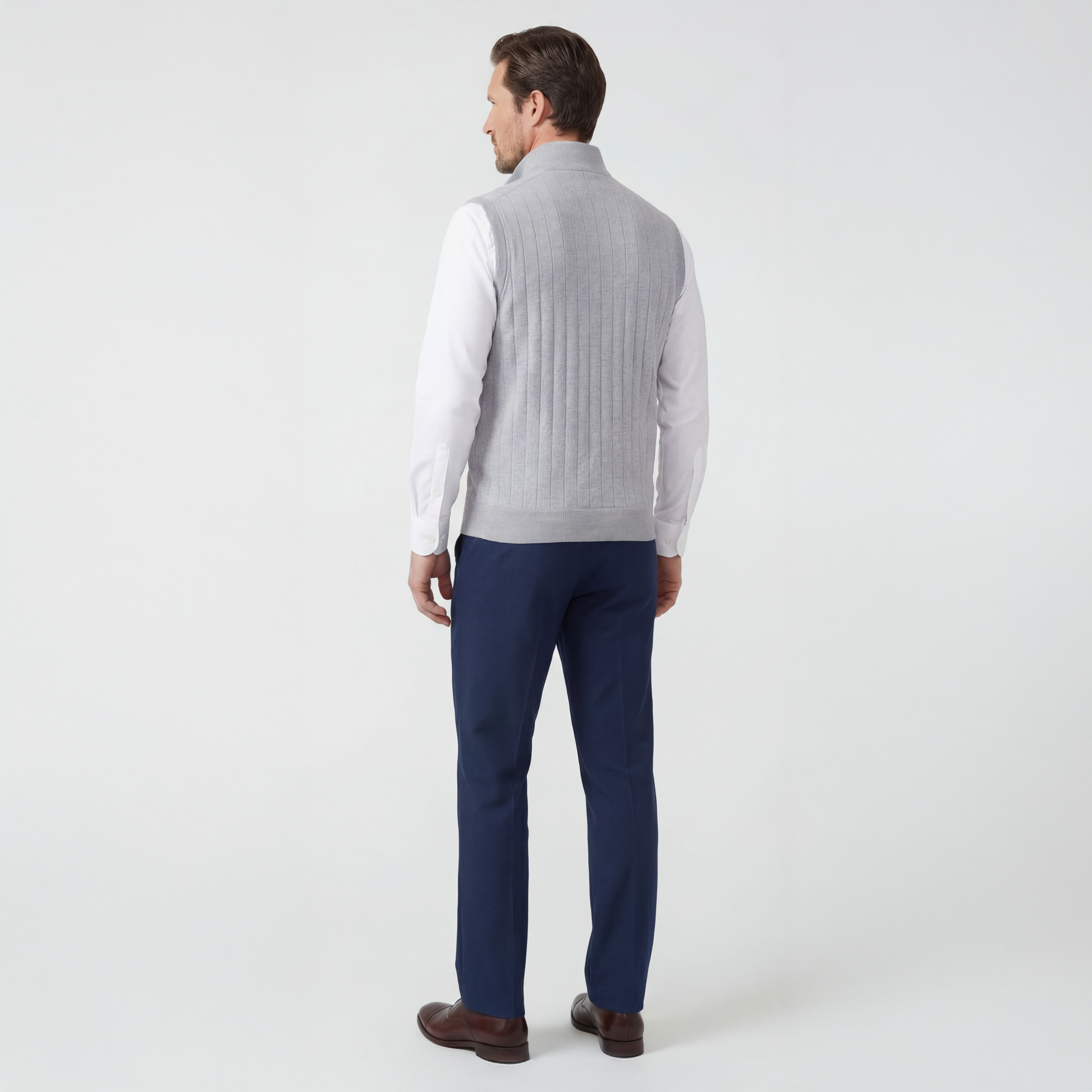 Signature Merino Quarter-Zip Mock Neck Vest