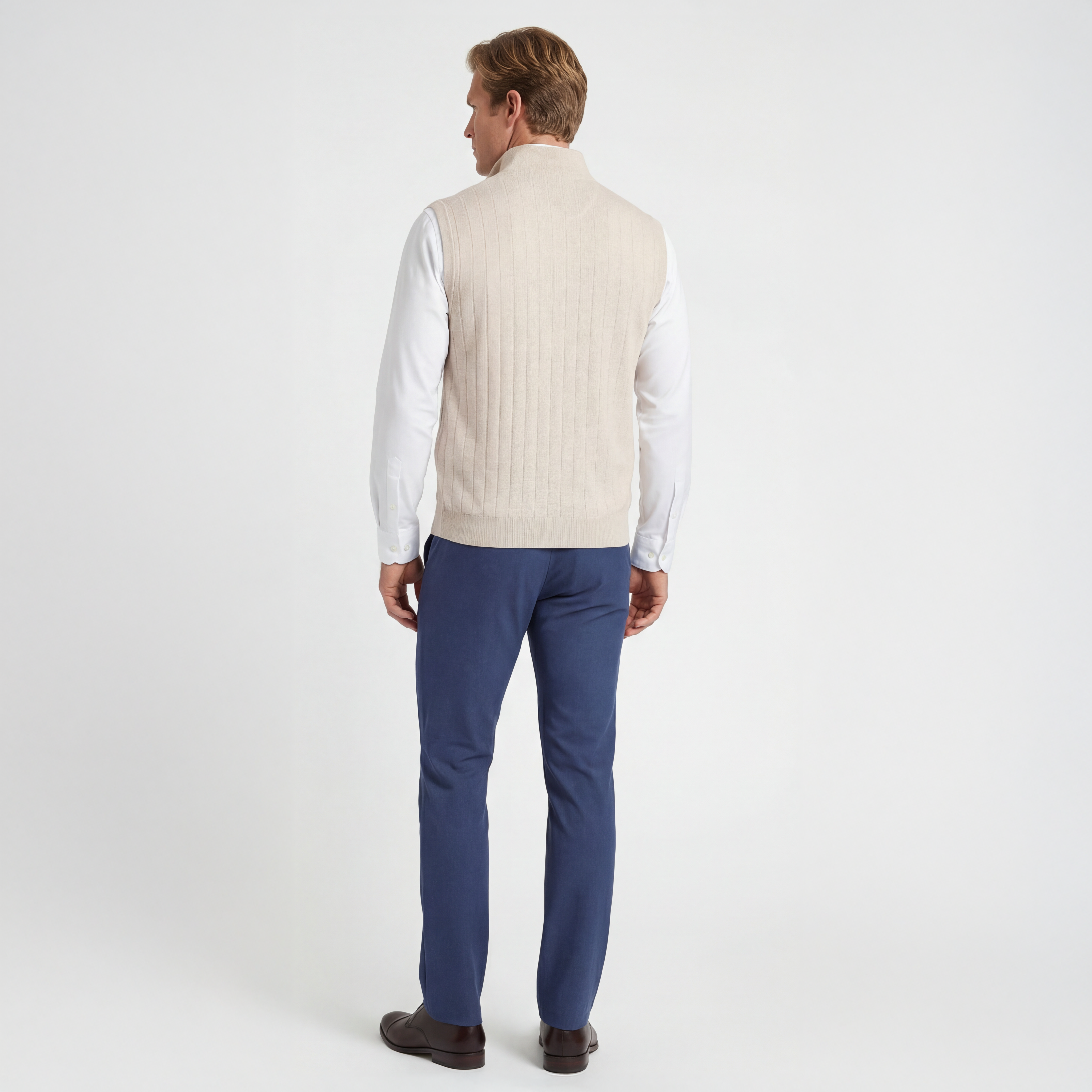 Signature Merino Quarter-Zip Mock Neck Vest