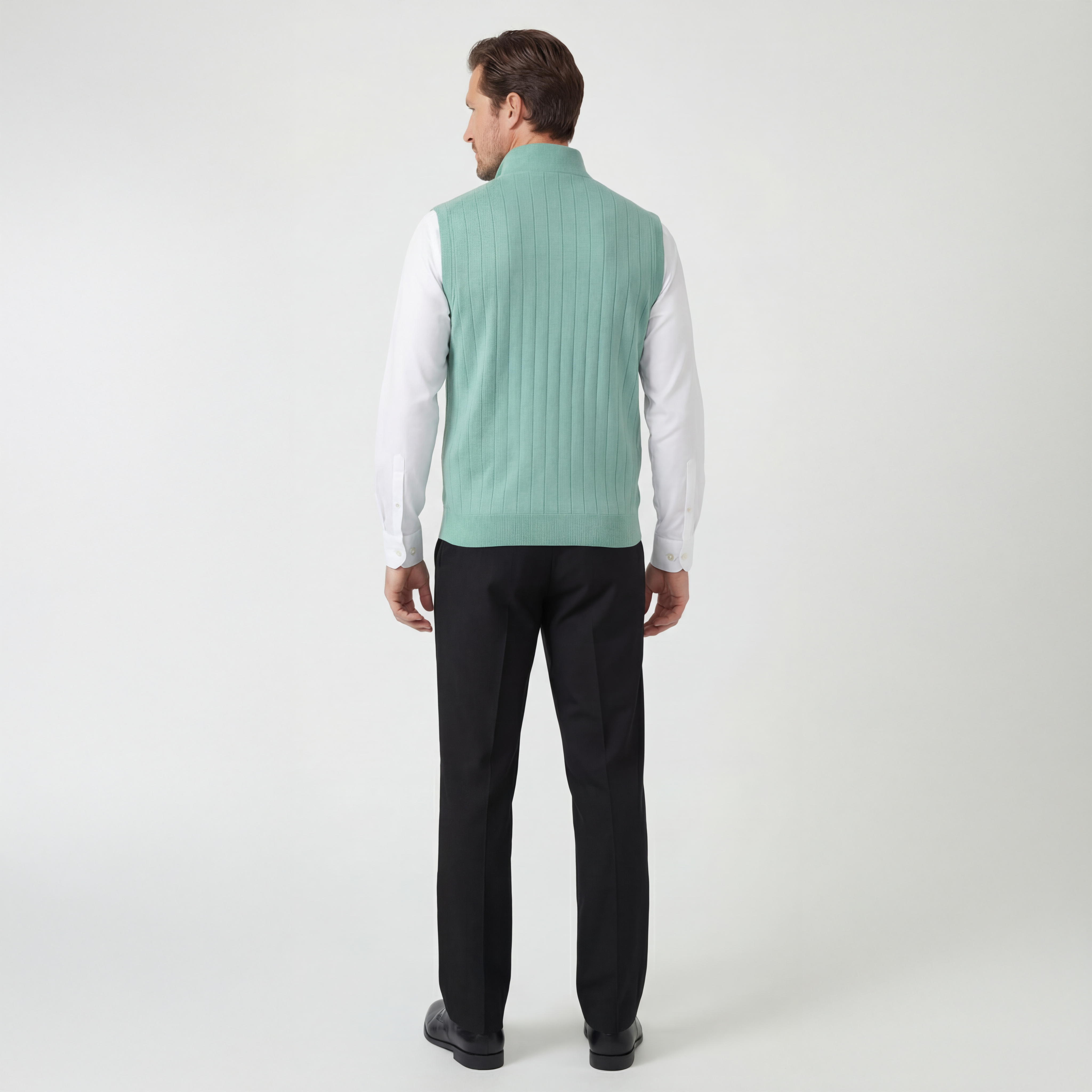 Signature Merino Quarter-Zip Mock Neck Vest