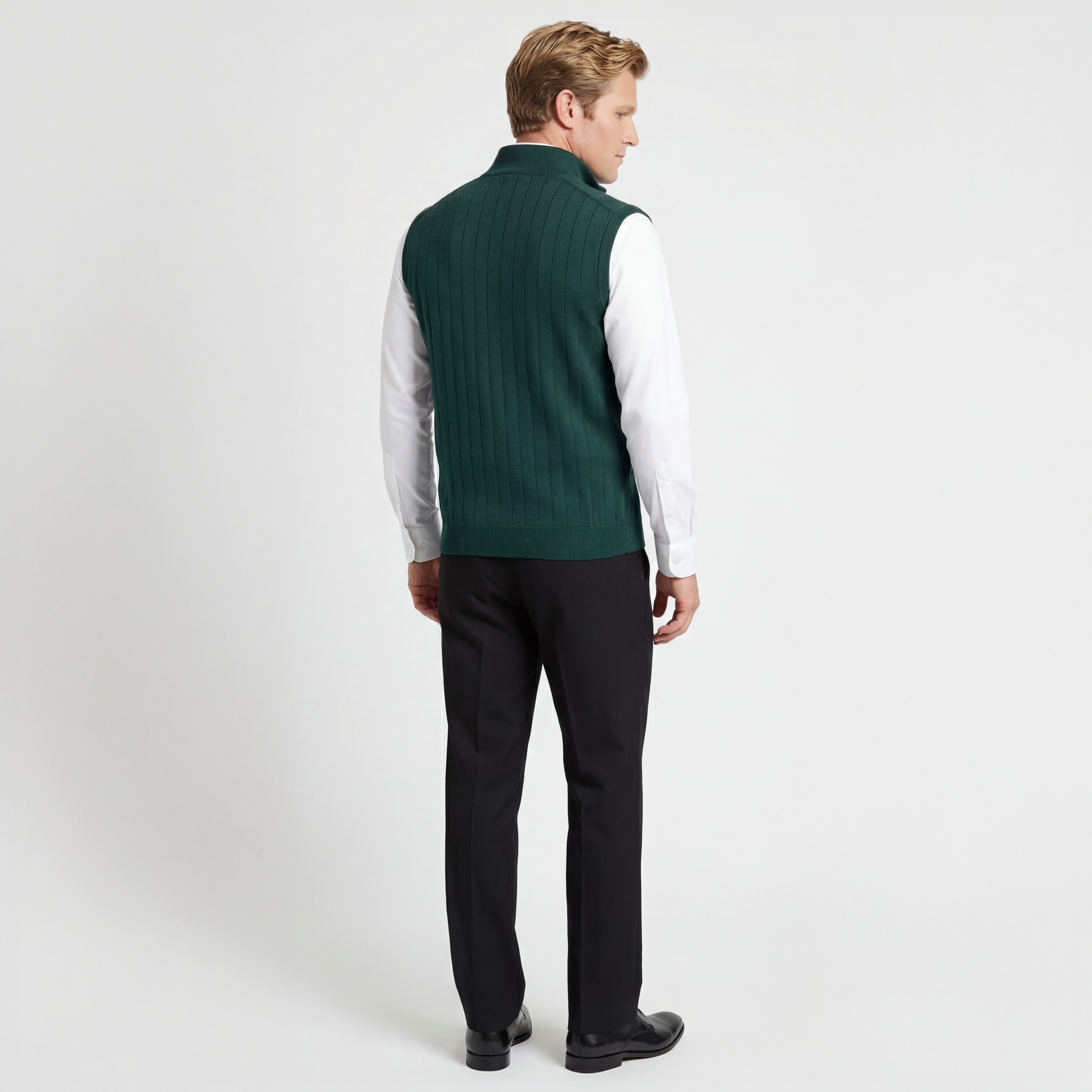 Signature Merino Quarter-Zip Mock Neck Vest