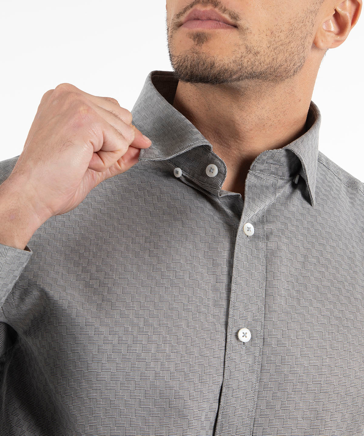 jones new york signature slim fit dress shirt Jones New York Easy Care Shirt Medium / Blue