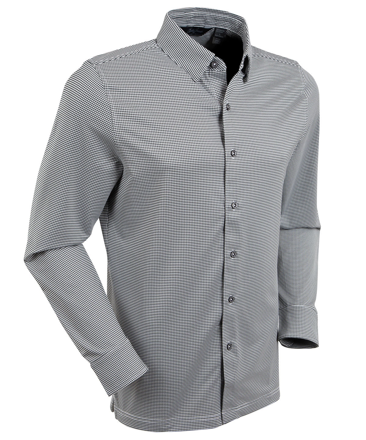 Performance Long-Sleeve Jacquard Check Sport Shirt