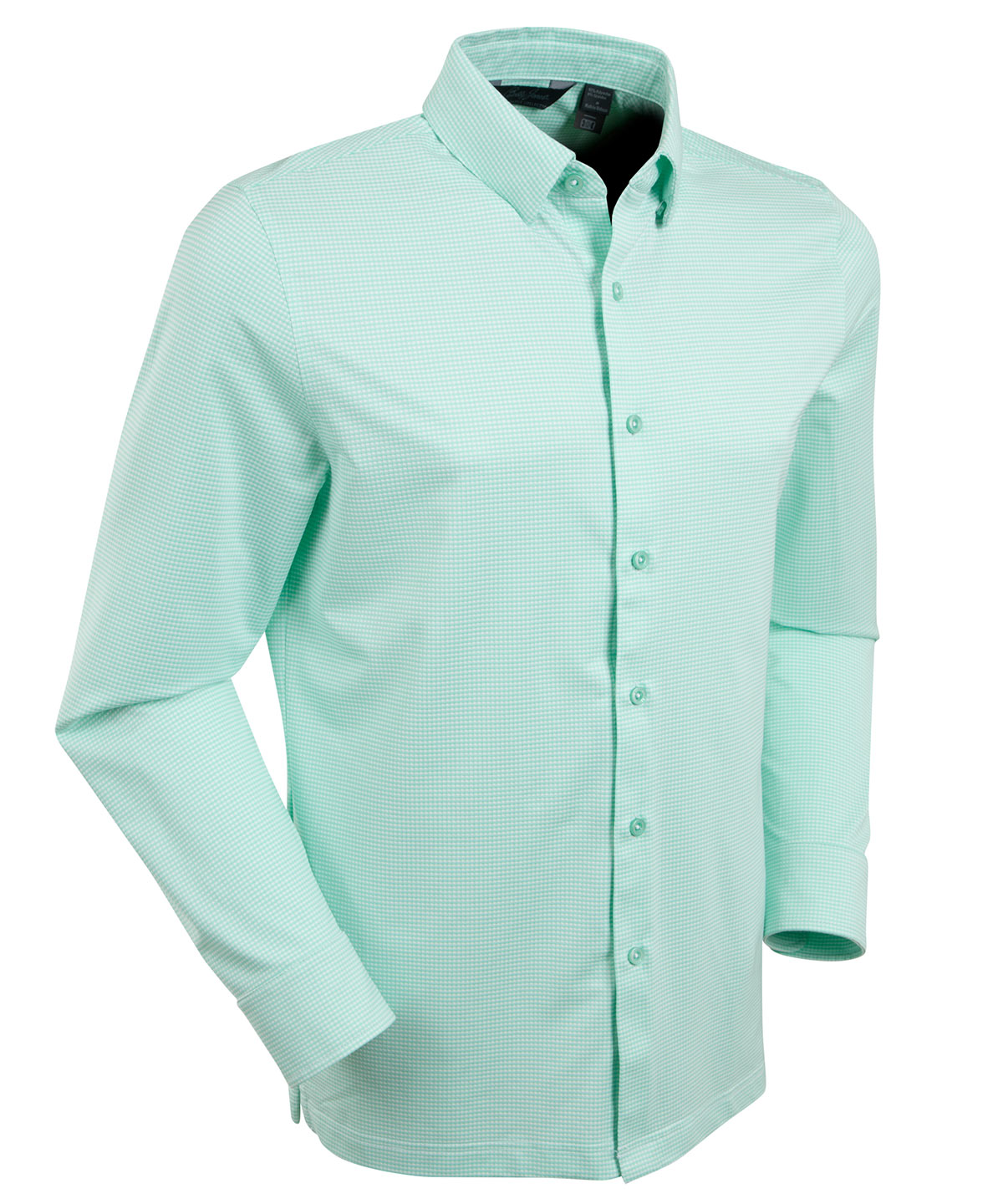 Performance Long-Sleeve Jacquard Check Sport Shirt