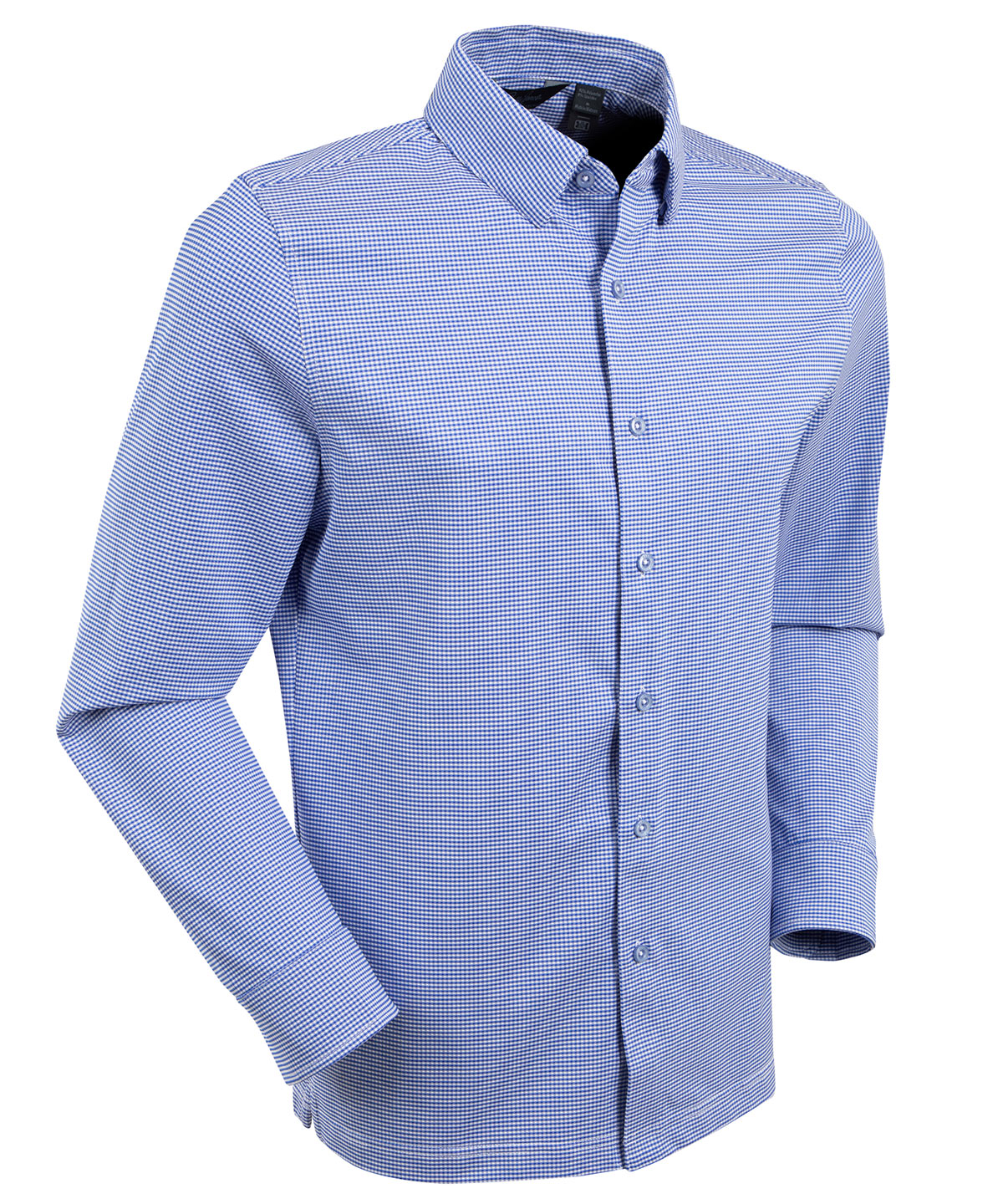 Performance Long-Sleeve Jacquard Check Sport Shirt