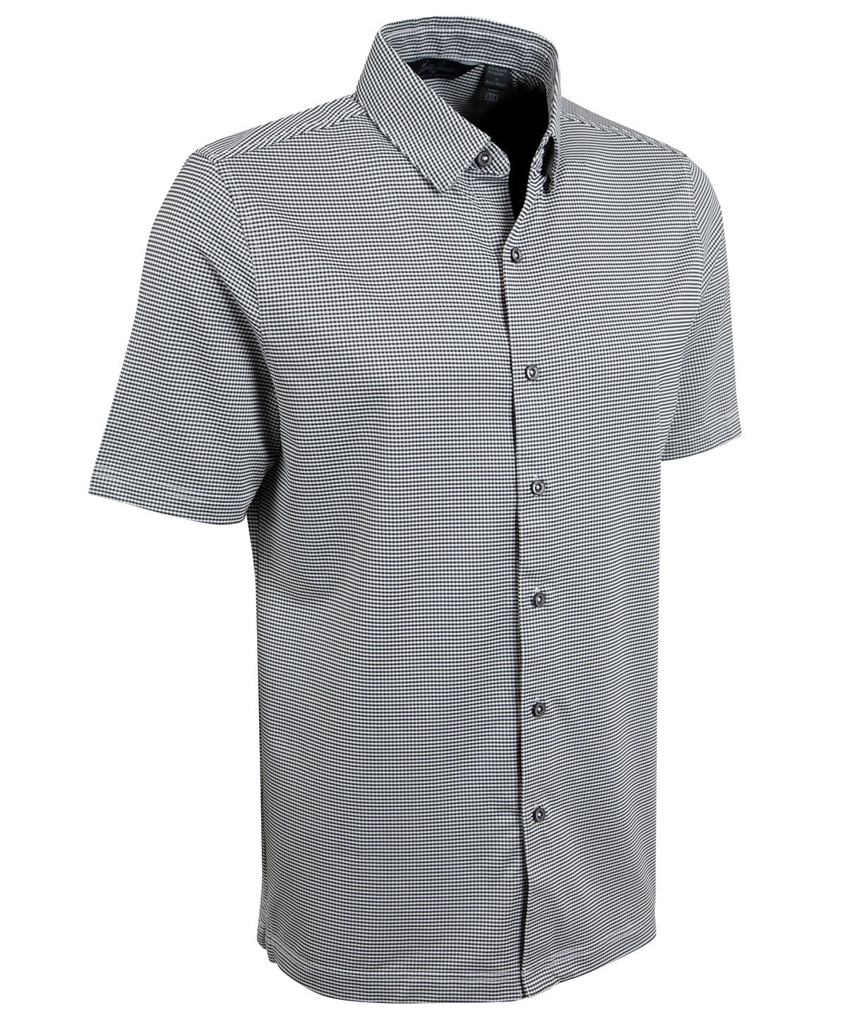 Performance Short-Sleeve Jacquard Check Sport Shirt