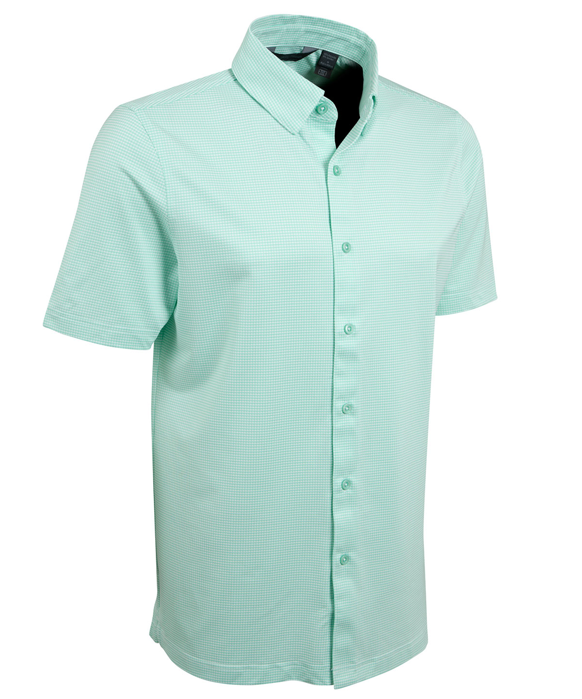 Performance Short-Sleeve Jacquard Check Sport Shirt