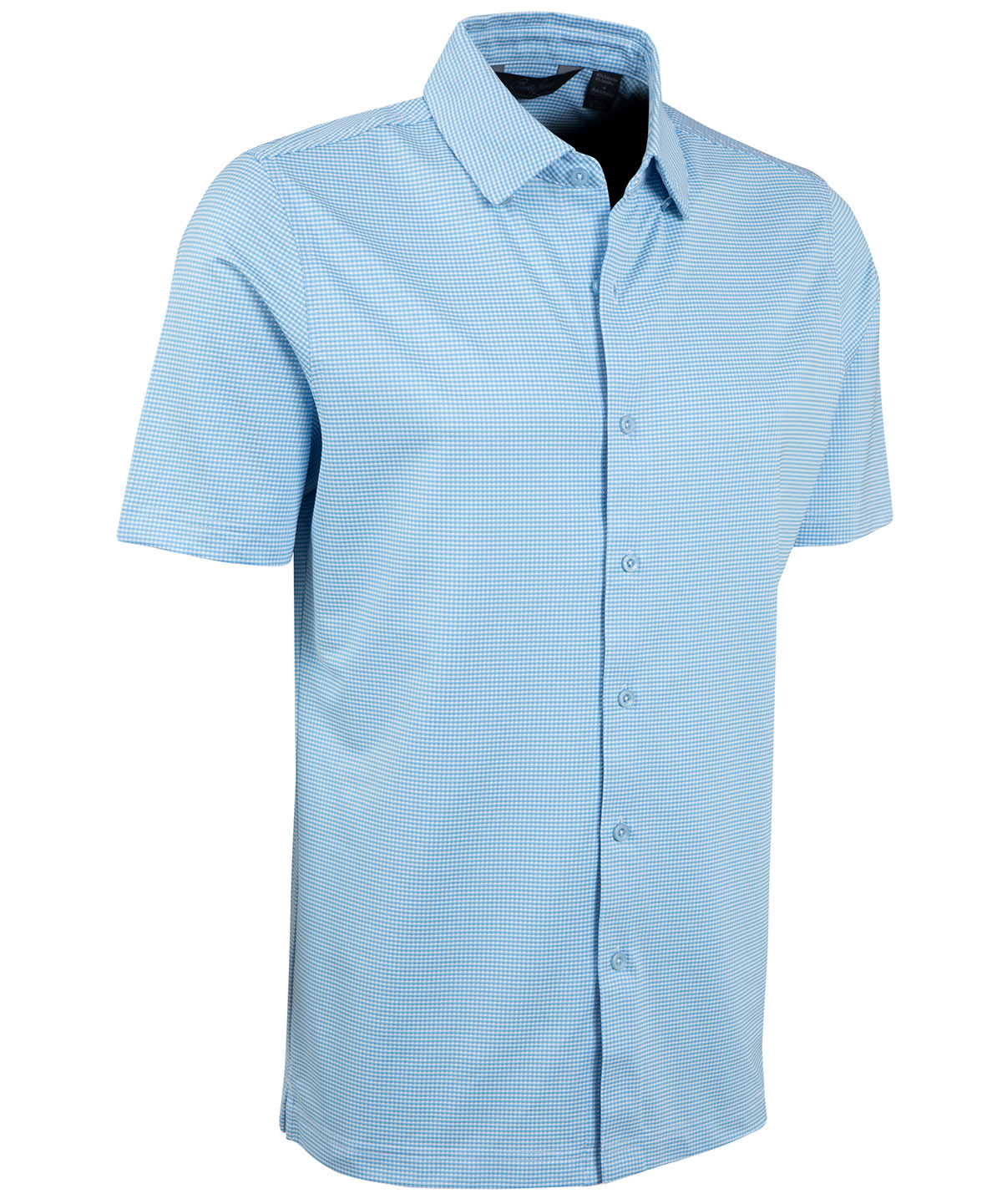 Performance Short-Sleeve Jacquard Check Sport Shirt