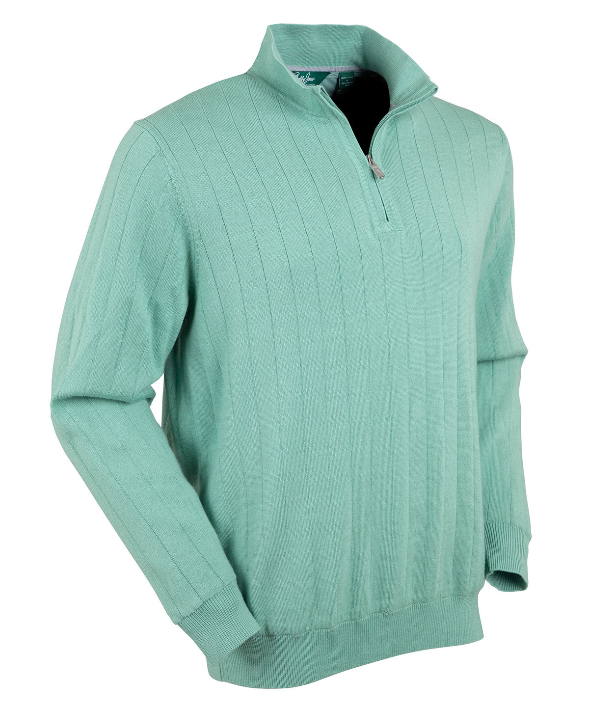 MERIWOOL Merino Wool Men's Half Zip Mock Turtleneck Pullover Sweater -  Small 