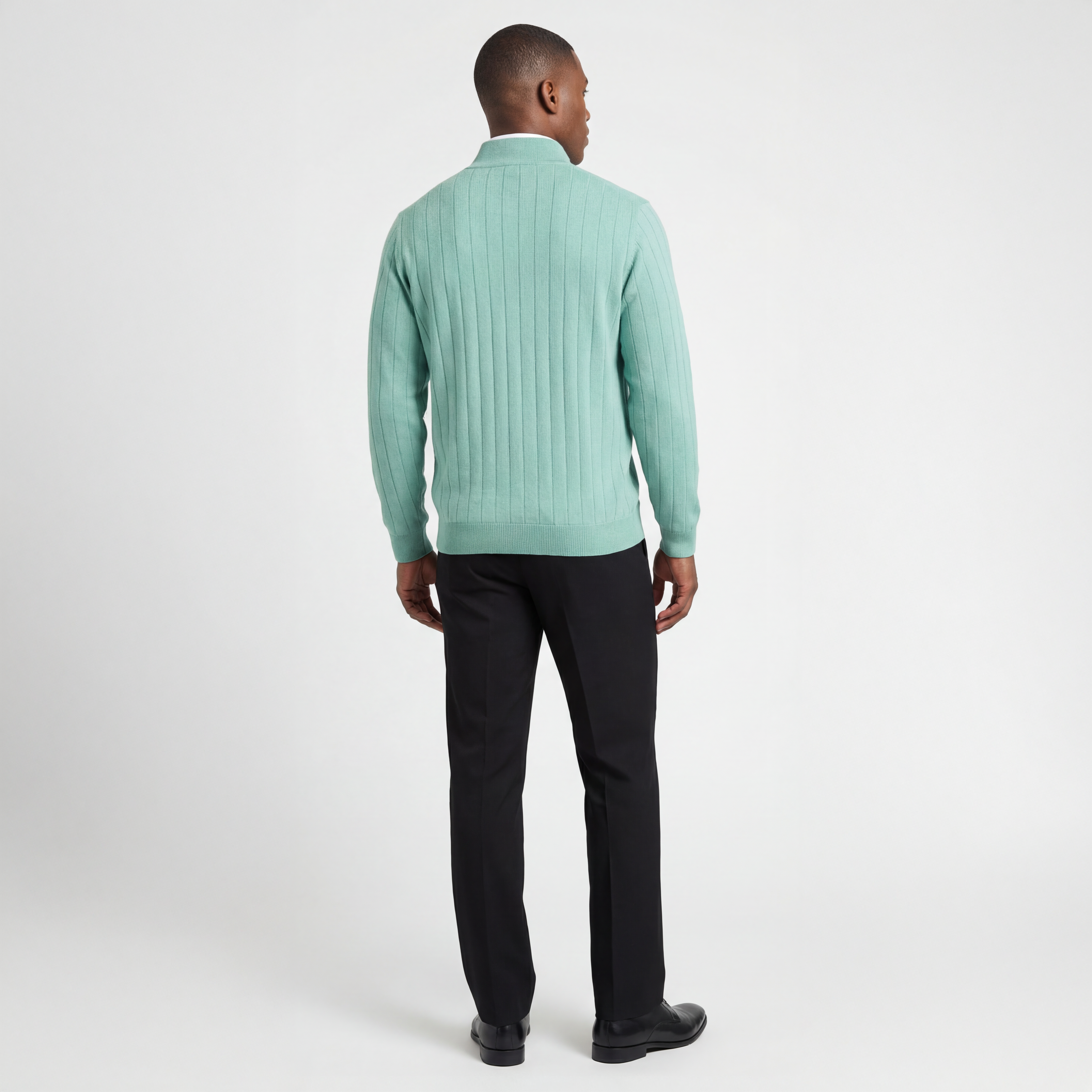 Signature Merino Lined Quarter-Zip Mock Neck Wind Sweater