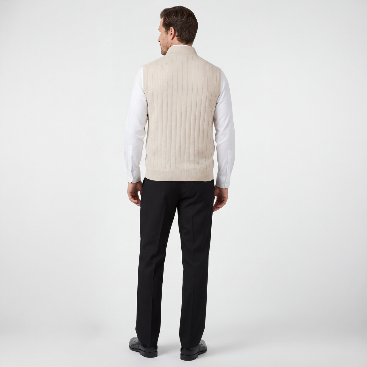 Signature Merino Lined Quarter-Zip Mock Neck Wind Vest - Bobby Jones