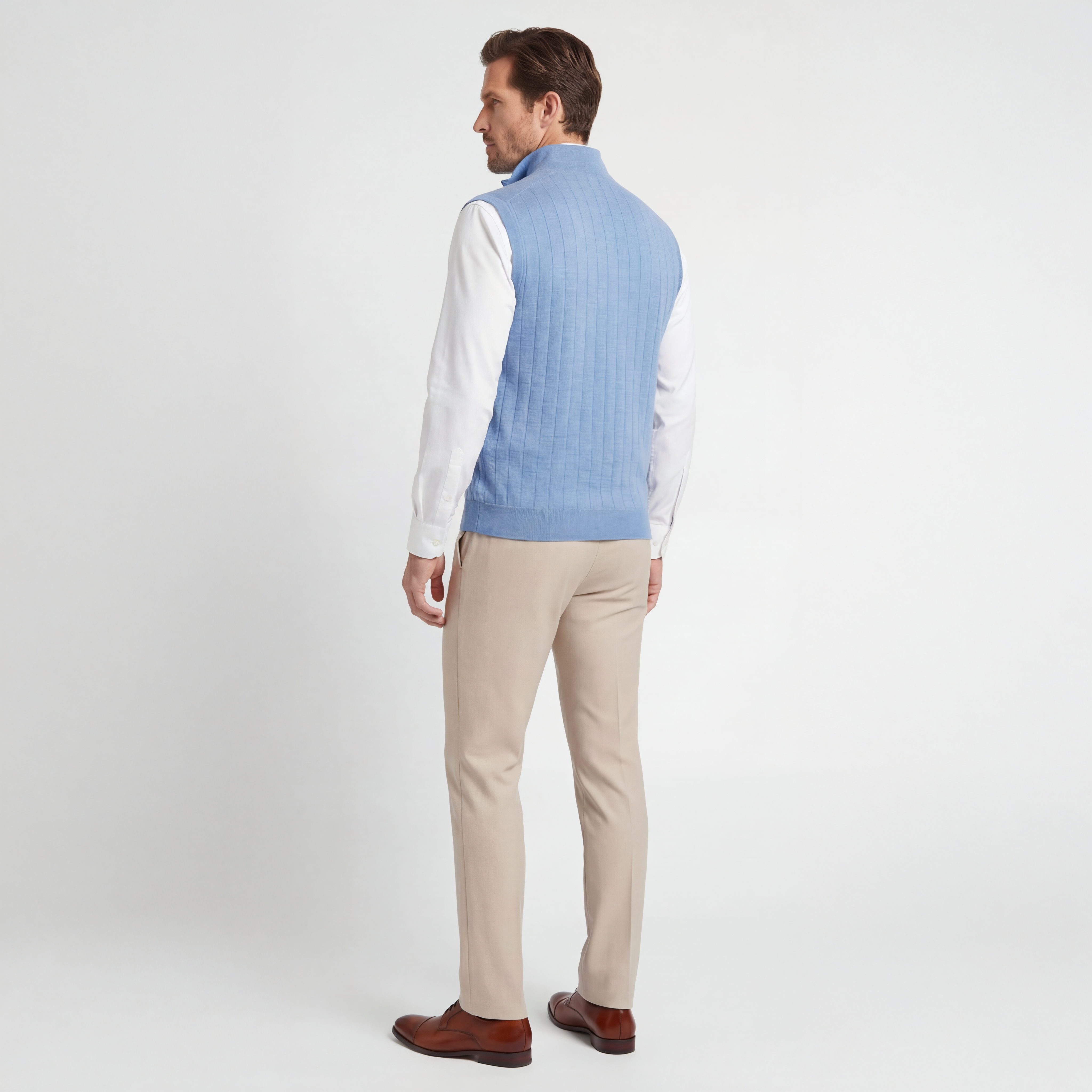 Signature Merino Lined Quarter-Zip Mock Neck Wind Vest