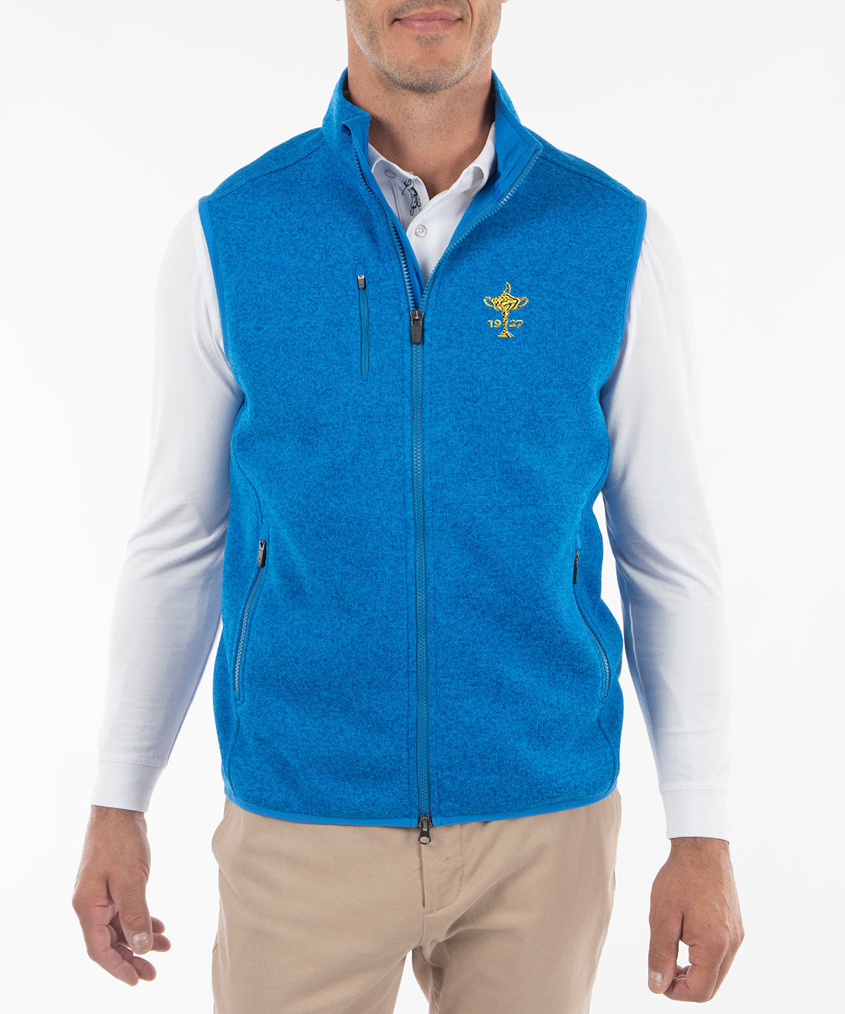 1927 Ryder Cup Performance Heathered Full Zip Fleece Vest