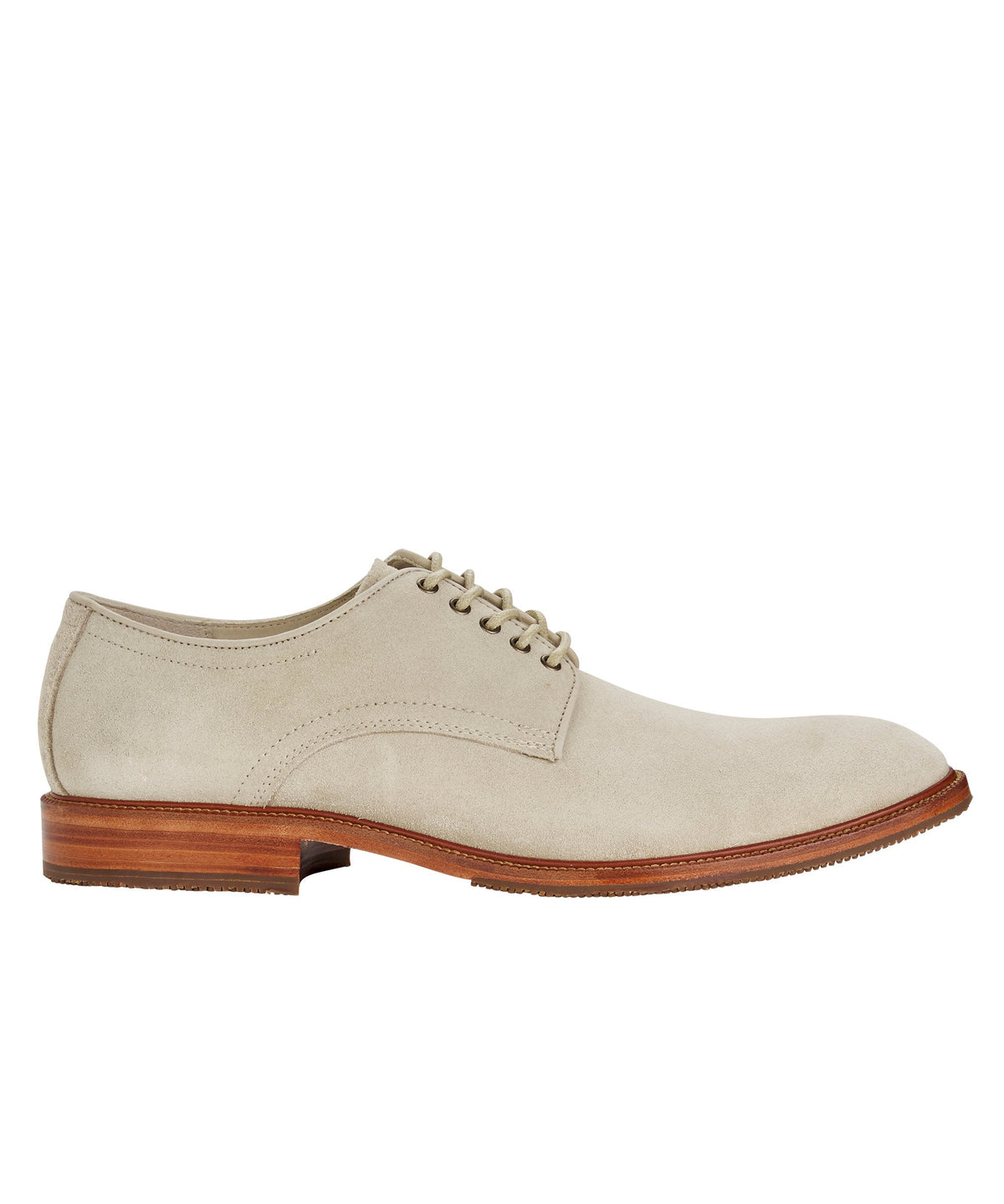 Trask Landry Waxed Suede Oxford - Stone