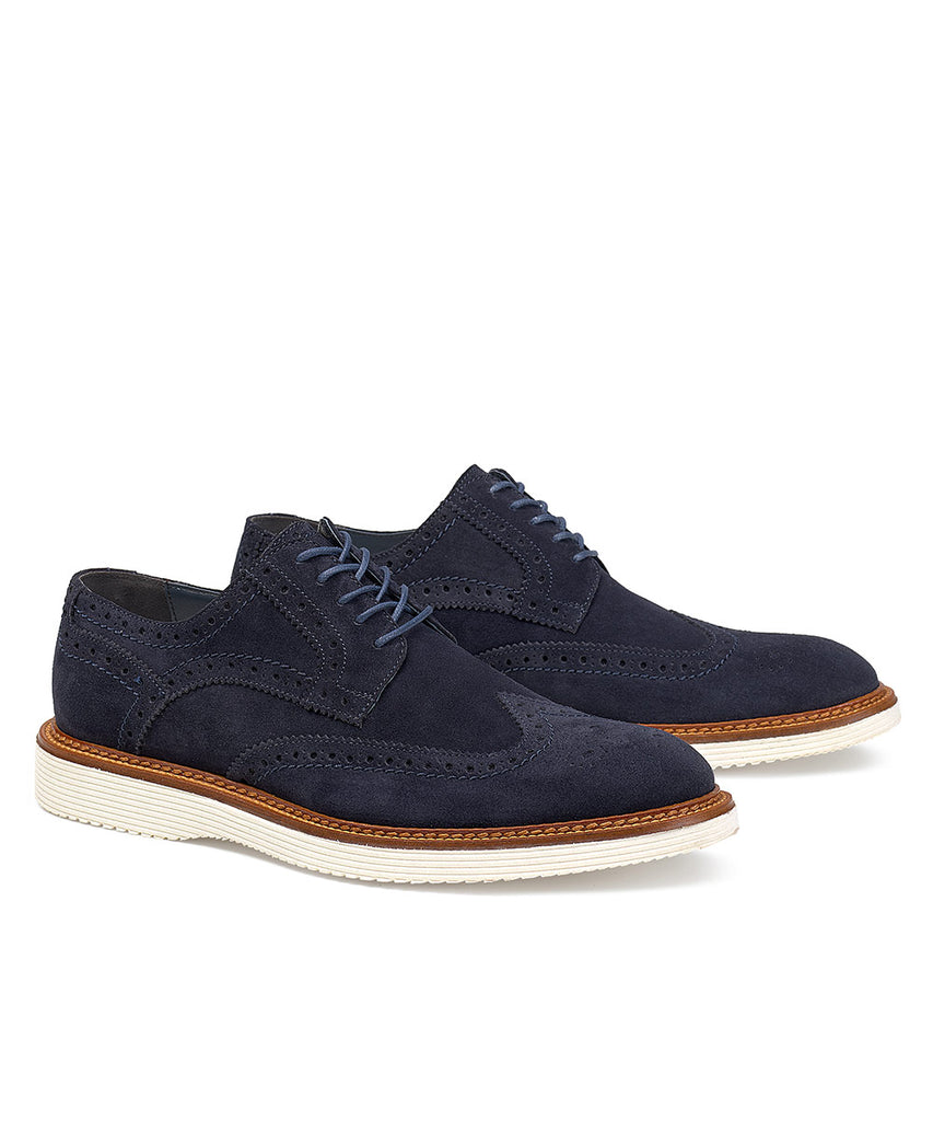 Trask Rogan Italian Suede Wingtip Bobby Jones