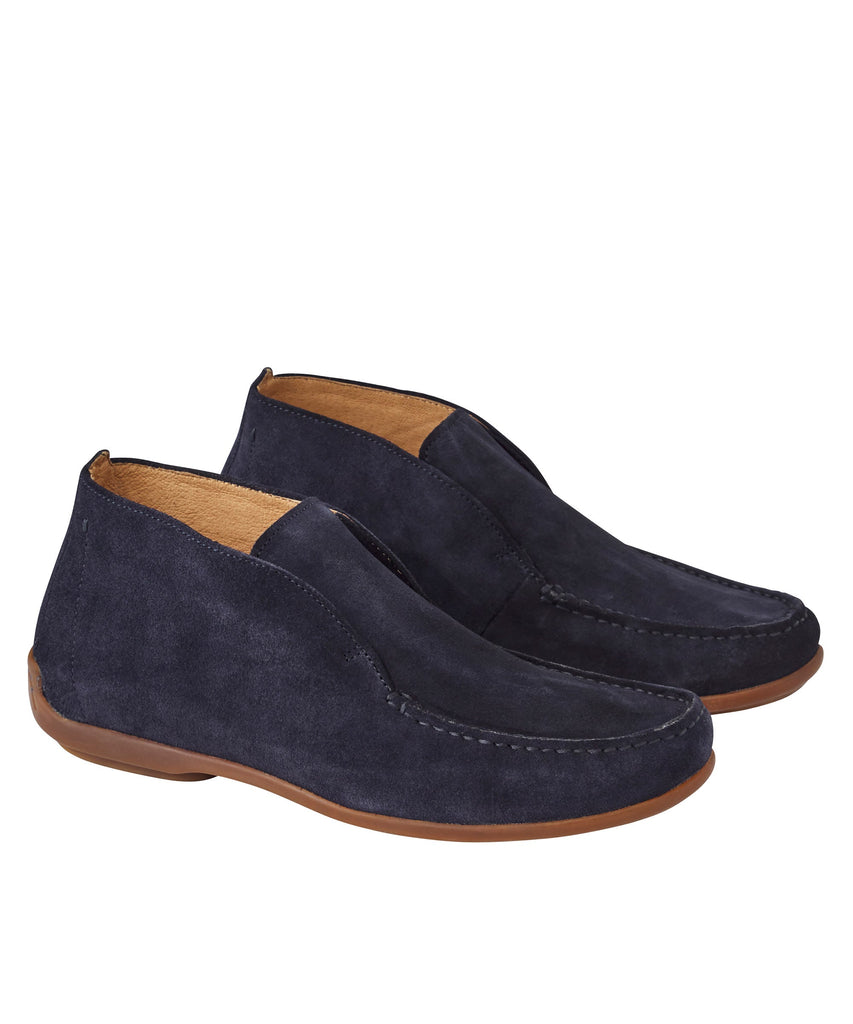 Trask Bendale Slip on Shoe Navy Suede Bobby Jones