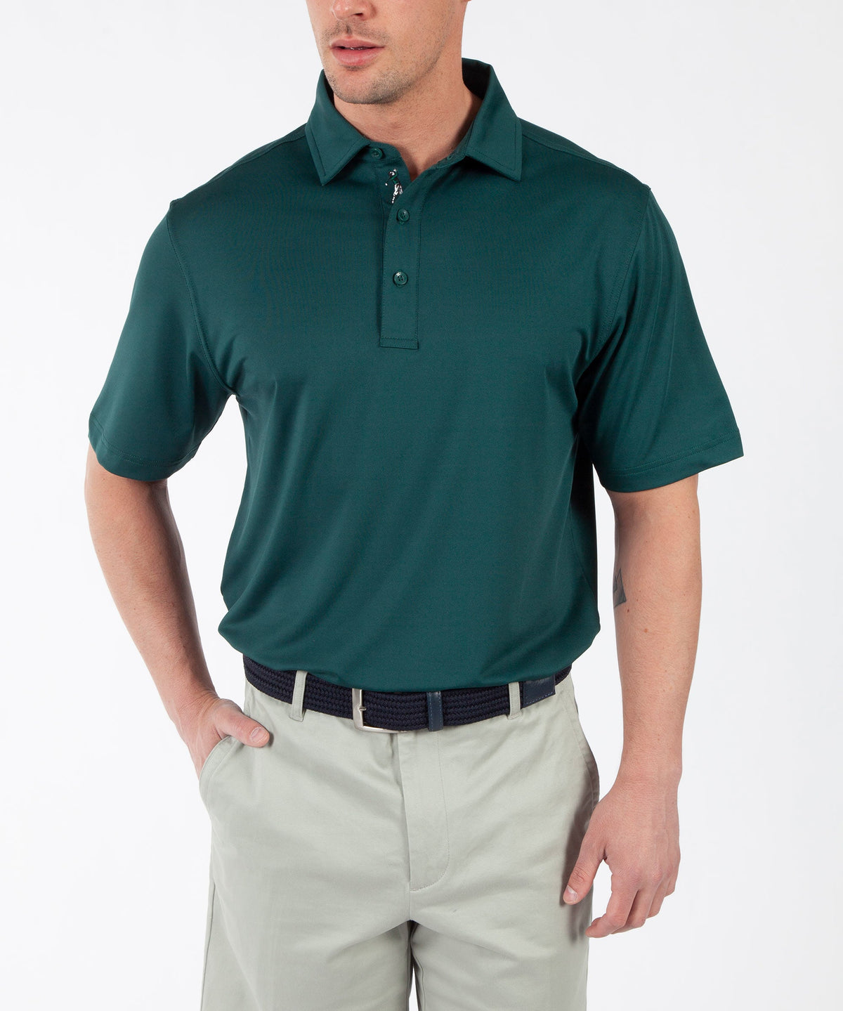 Performance Solid Jersey Short Sleeve Polo Shirt