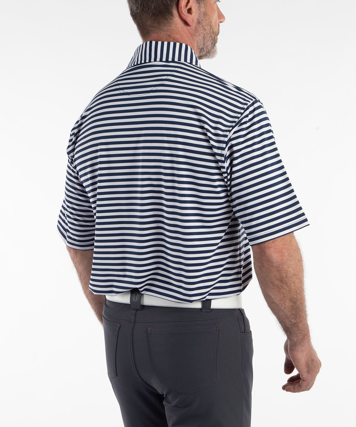Westport Lifestyle Shadow Stripe Performance Polo Knit Shirt