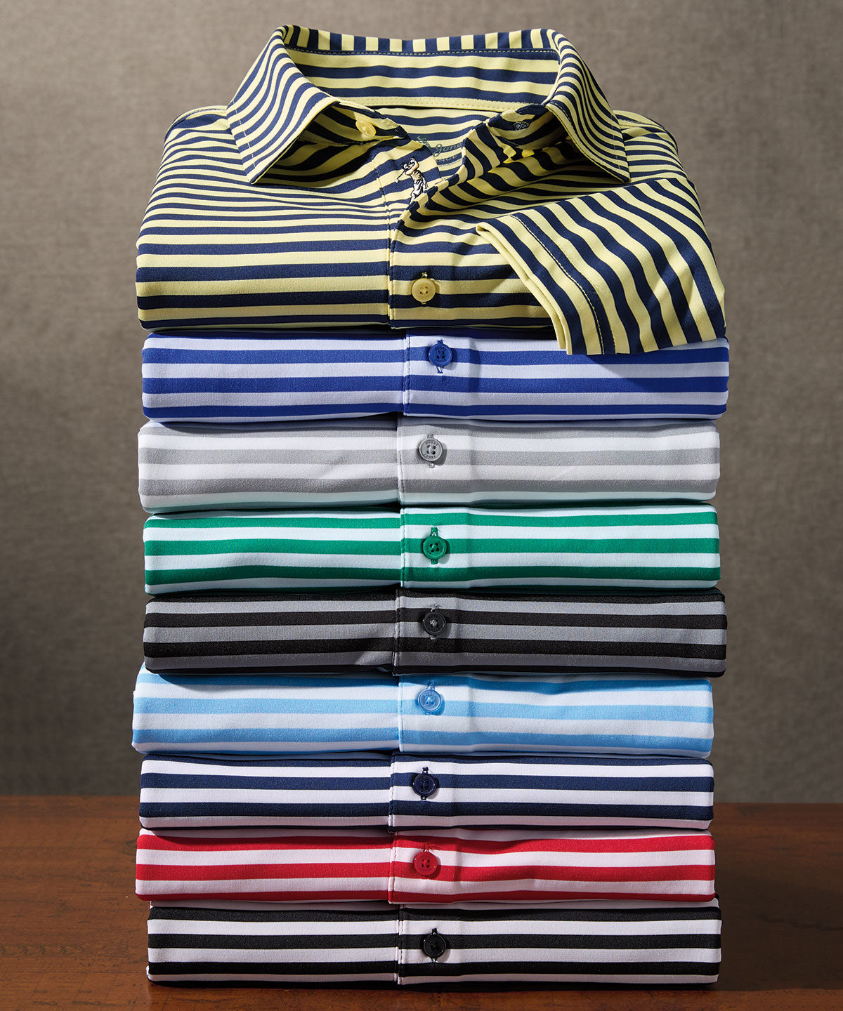 Performance Feed Stripe Short Sleeve Polo Shirt - Bobby Jones