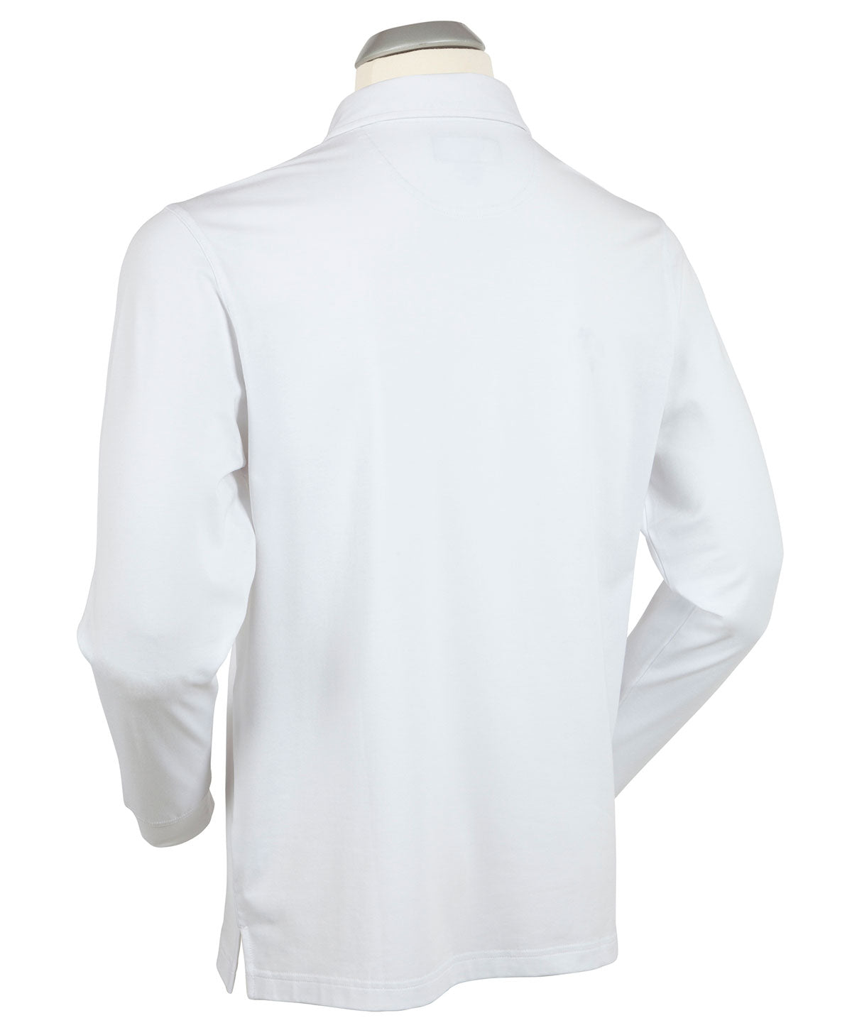 Signature Liquid Cotton Spread Collar Long-Sleeve Polo