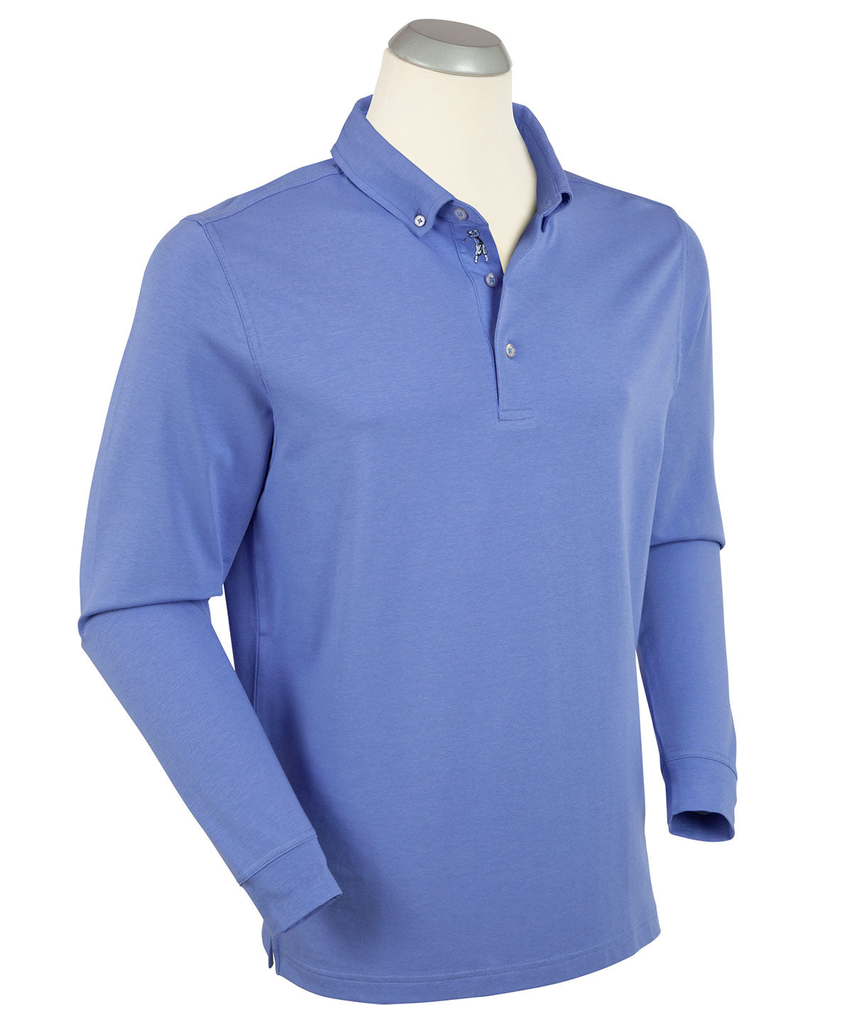 Modal-blend shirt with button-down collar - Navy blue shirts