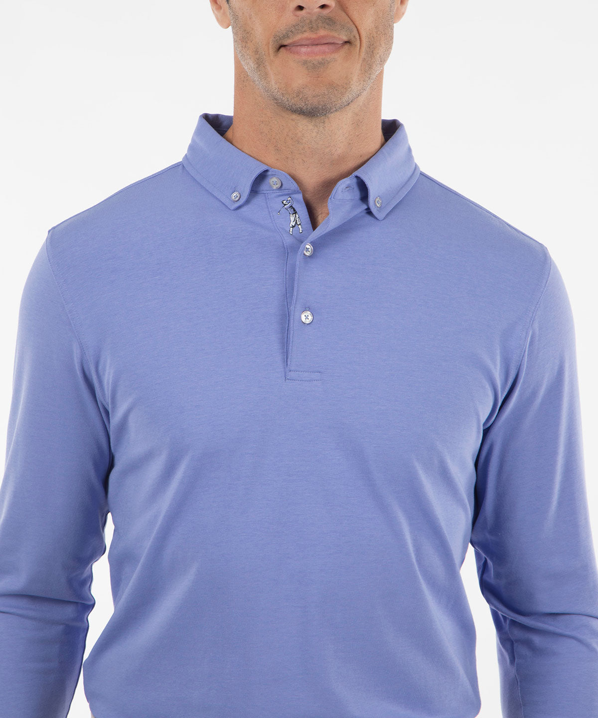 Bobby Jones Long-Sleeve Button-Down Polo Shirt