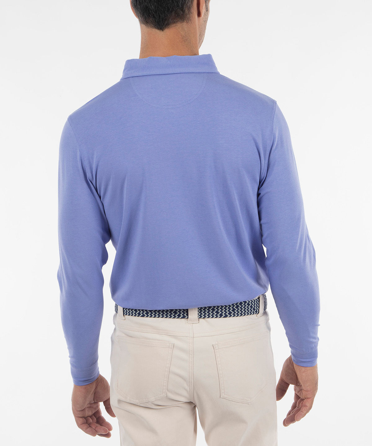 Signature Liquid Cotton Button-Down Collar Long-Sleeve Polo - Bobby Jones Signature Liquid Cotton Button-Down Collar Long-Sleeve Polo - Bobby Jones