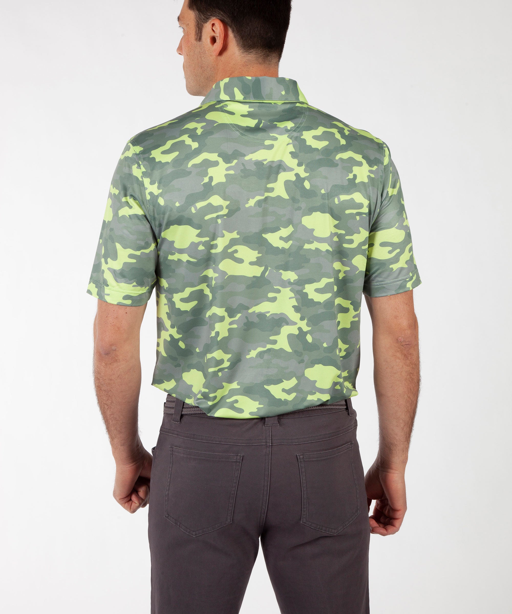 Performance Camo Print Short Sleeve Polo Shirt