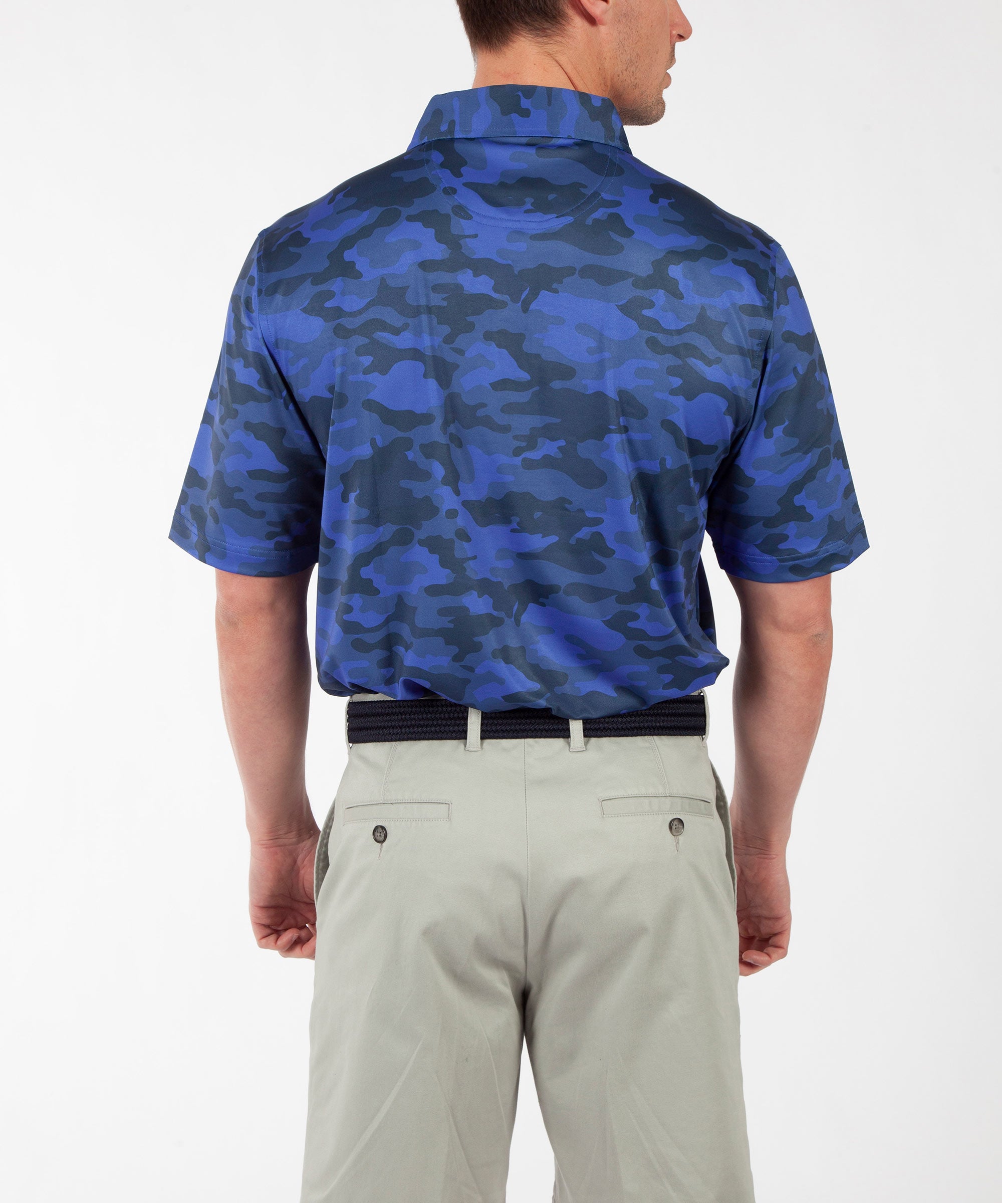 Performance Camo Print Short Sleeve Polo Shirt