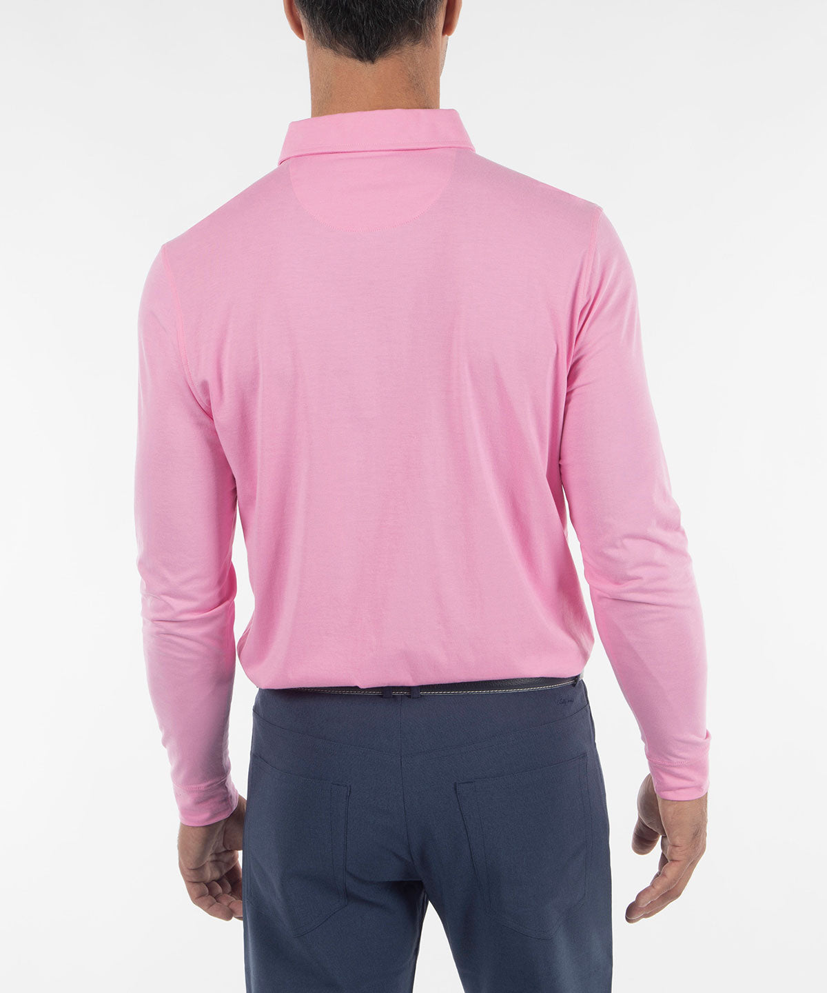 Urtishia - Long Sleeve Plain Polo Shirt