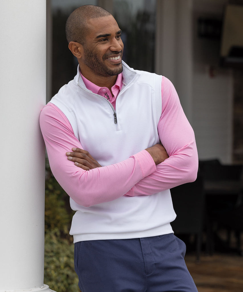 Signature Leaderboard Pima Cotton Quarter-Zip Vest - Bobby Jones