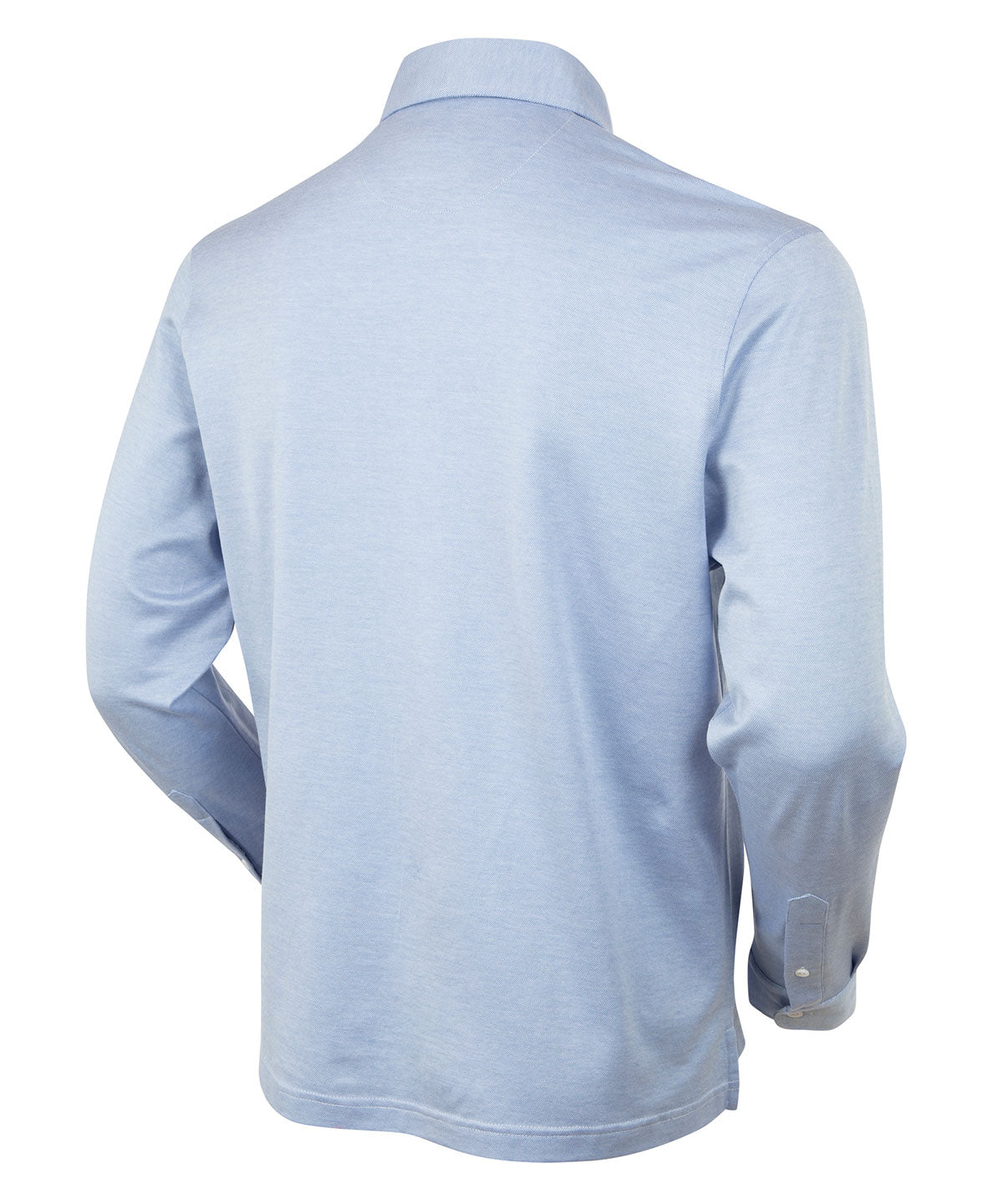 Signature Cotton Knit Long-Sleeve Button-Down Sport Shirt