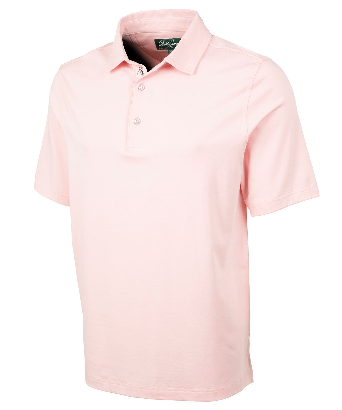 Pink Short-sleeve cotton-blend polo shirt