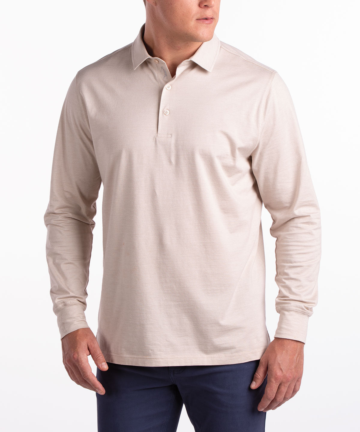 Bobby Jones Long-Sleeve Button-Down Polo Shirt