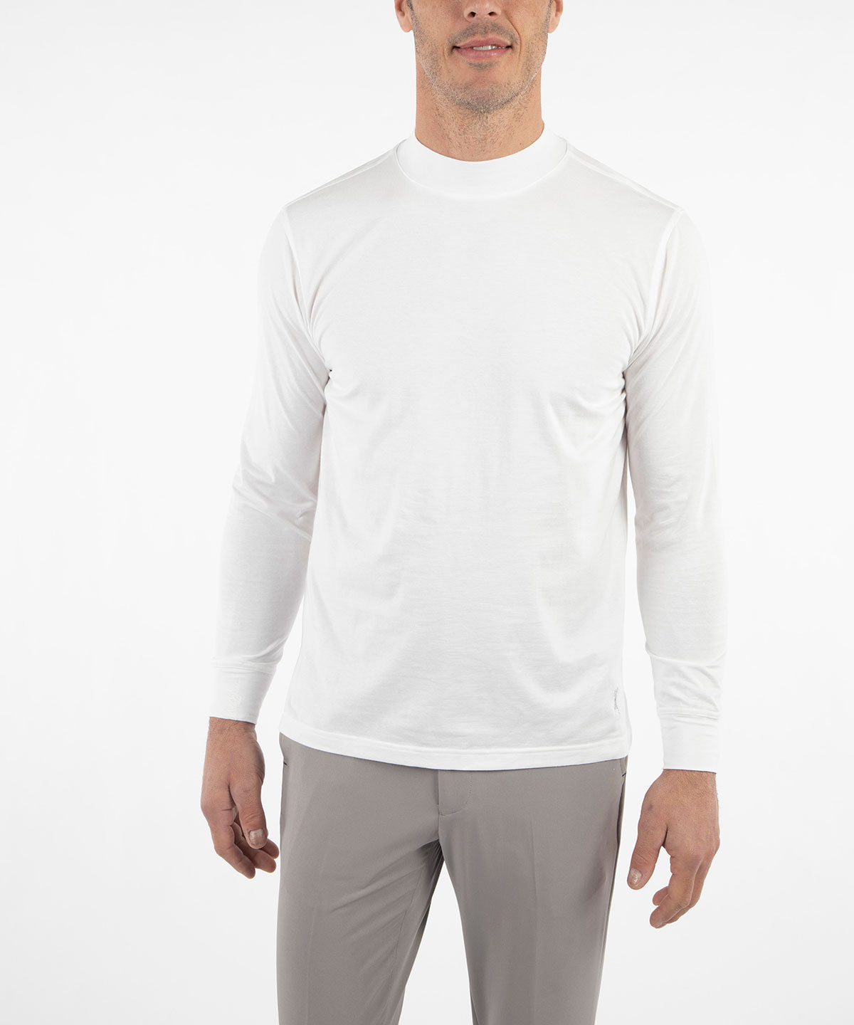 Liquid Stretch Cotton Long Sleeve Turtleneck Shirt