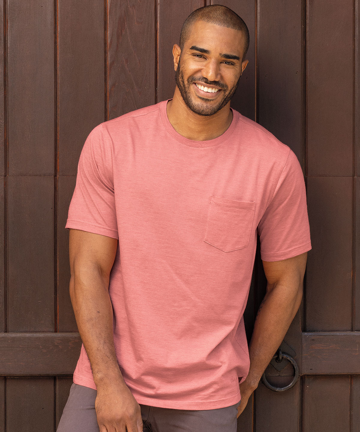 Signature Pima Cotton Stretch Short-Sleeve Crew Neck T-Shirt
