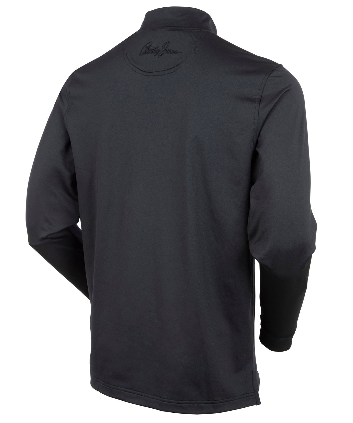 Performance Brushed-Back Stretch Jersey Mock Neck Shirt