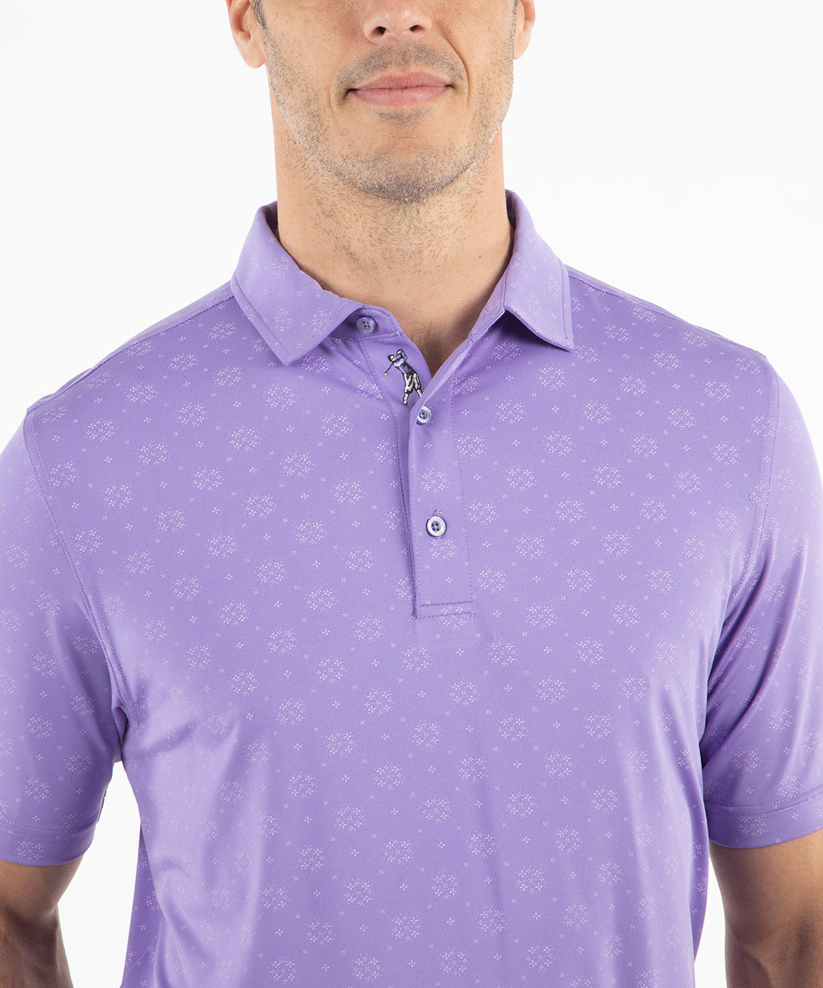 Performance Jersey Floral Print Polo