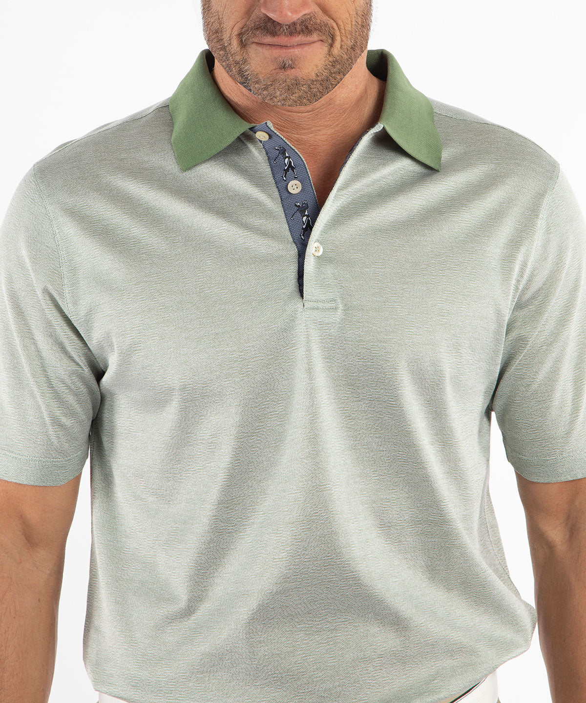 Heritage Luxe Italian Cotton Melange Polo Shirt