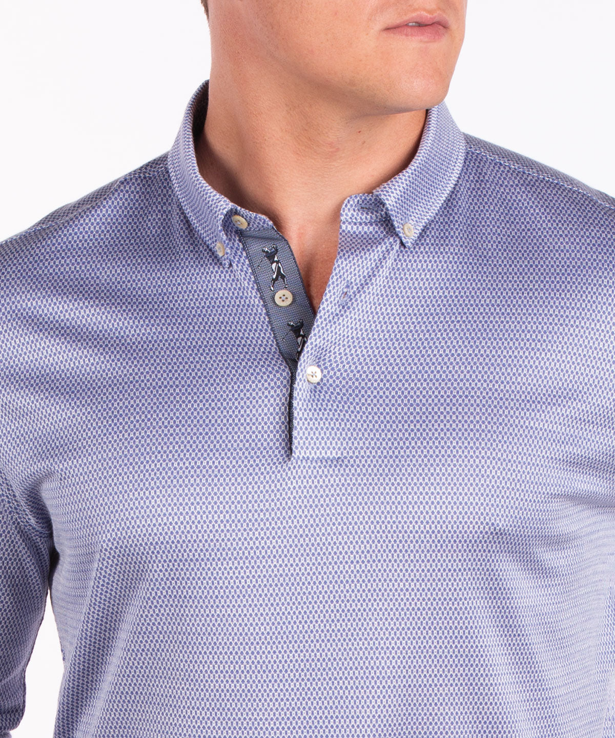 Heritage Cotton-Silk Long-Sleeve Polo Shirt