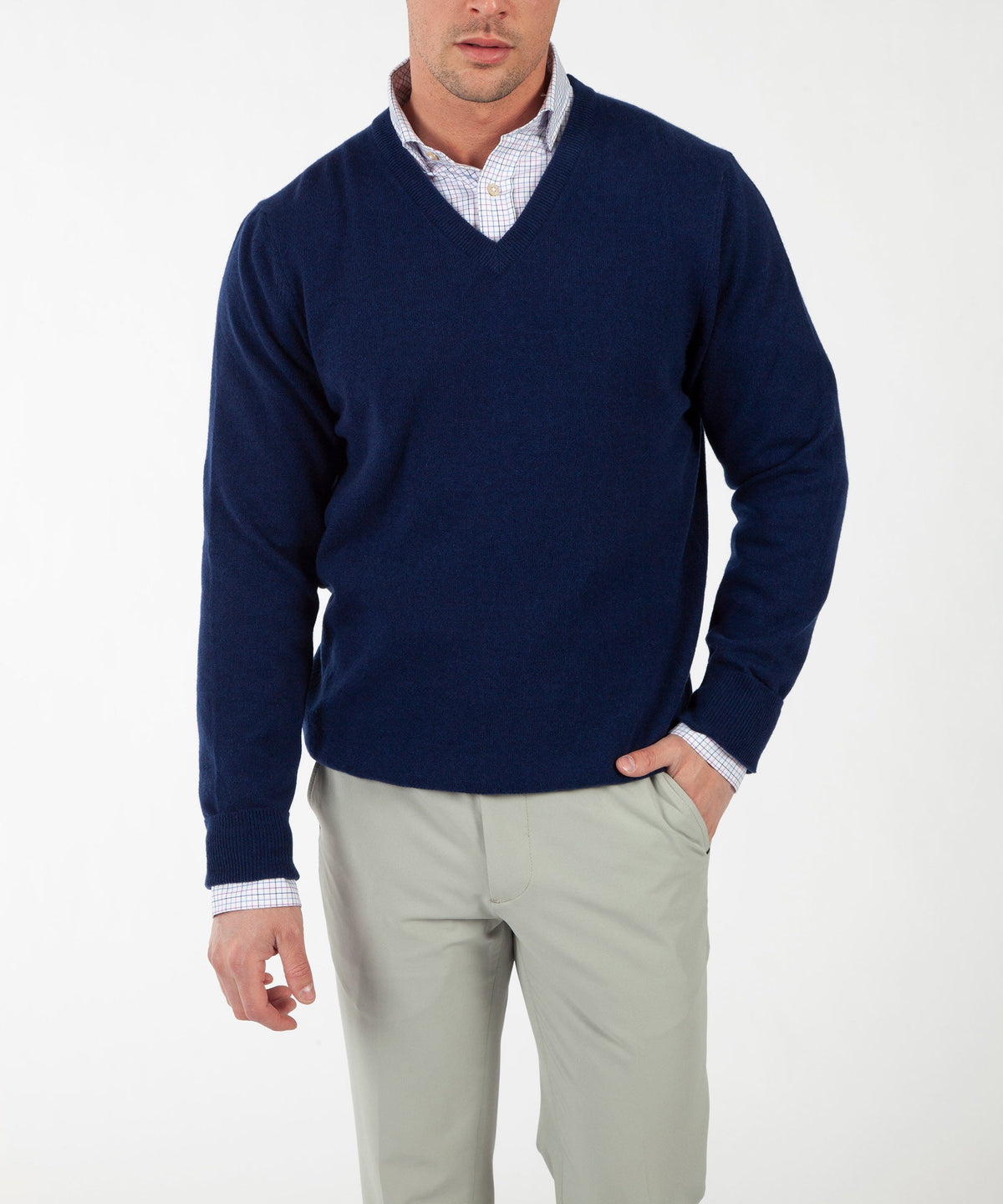 Heritage 100% Italian Cashmere V-neck Sweater